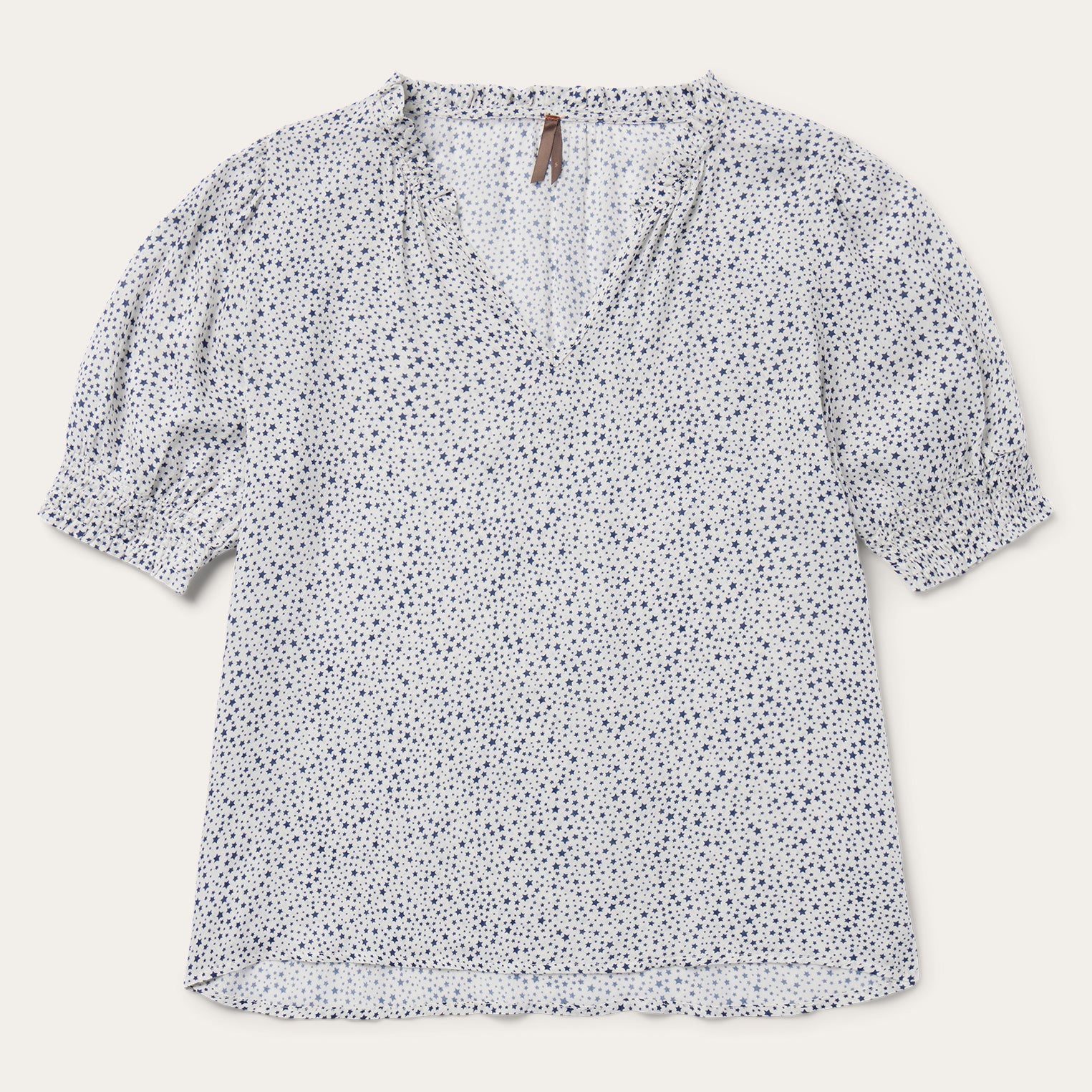 Stars Print Boho Peasant Blouse