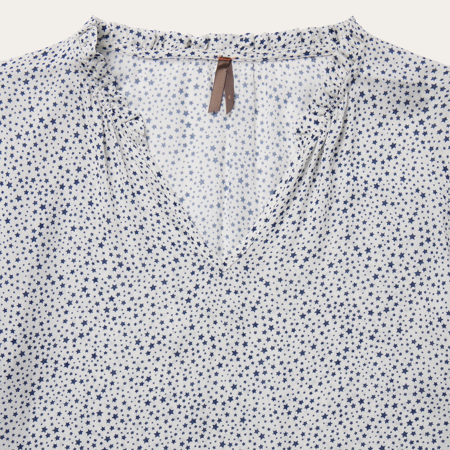 Stars Print Boho Peasant Blouse