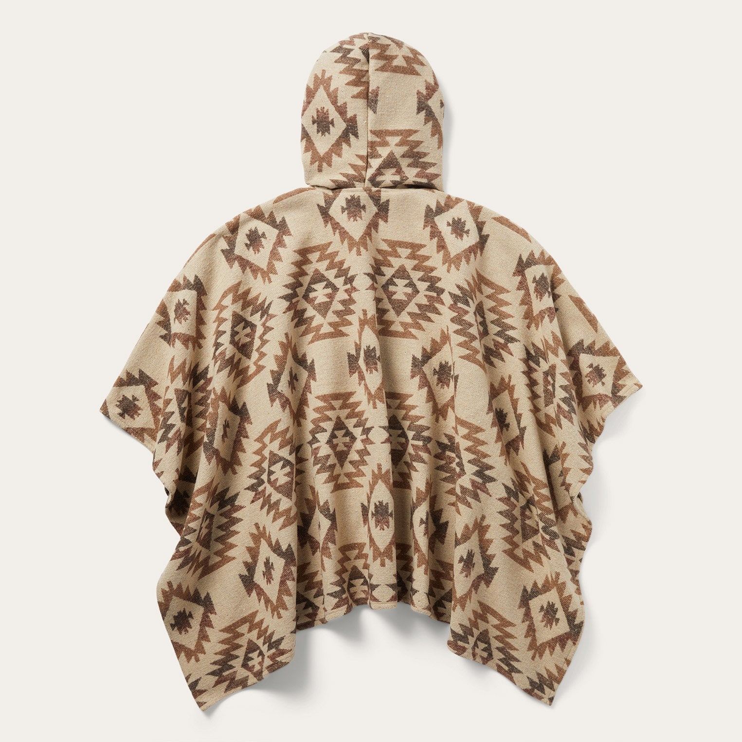 Aztec Tan Poncho - Boho Chic Style