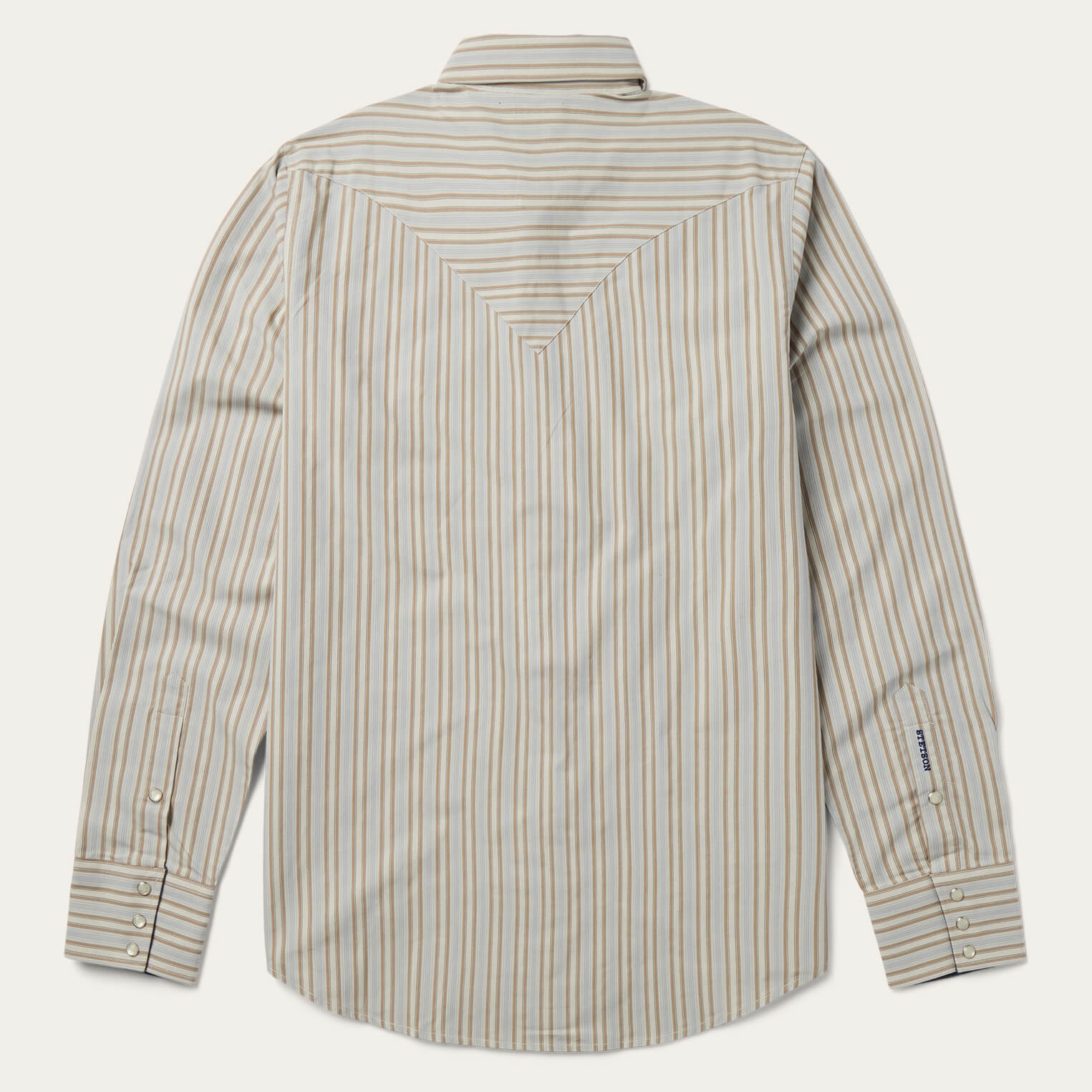 Western Stripe Shirt with Ticking Pattern