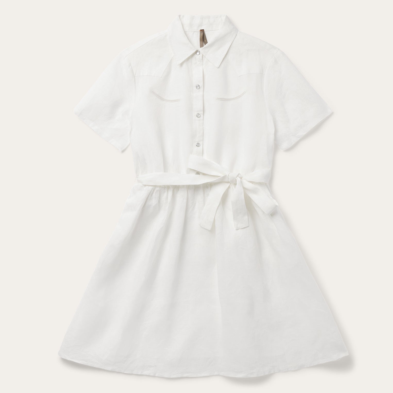 Classic White Linen Shirt Dress for Women