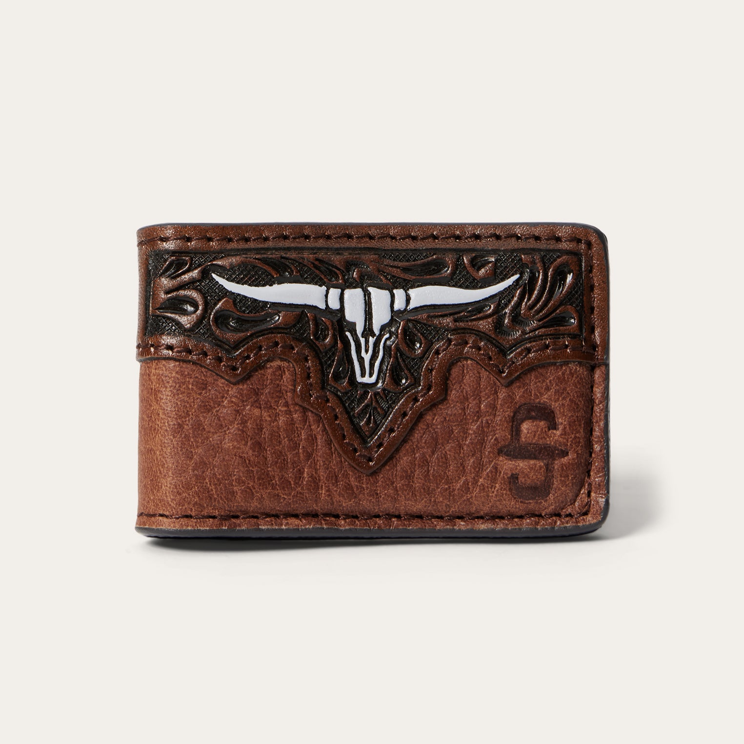 Western Steer Head Money Clip for Cash & Cards