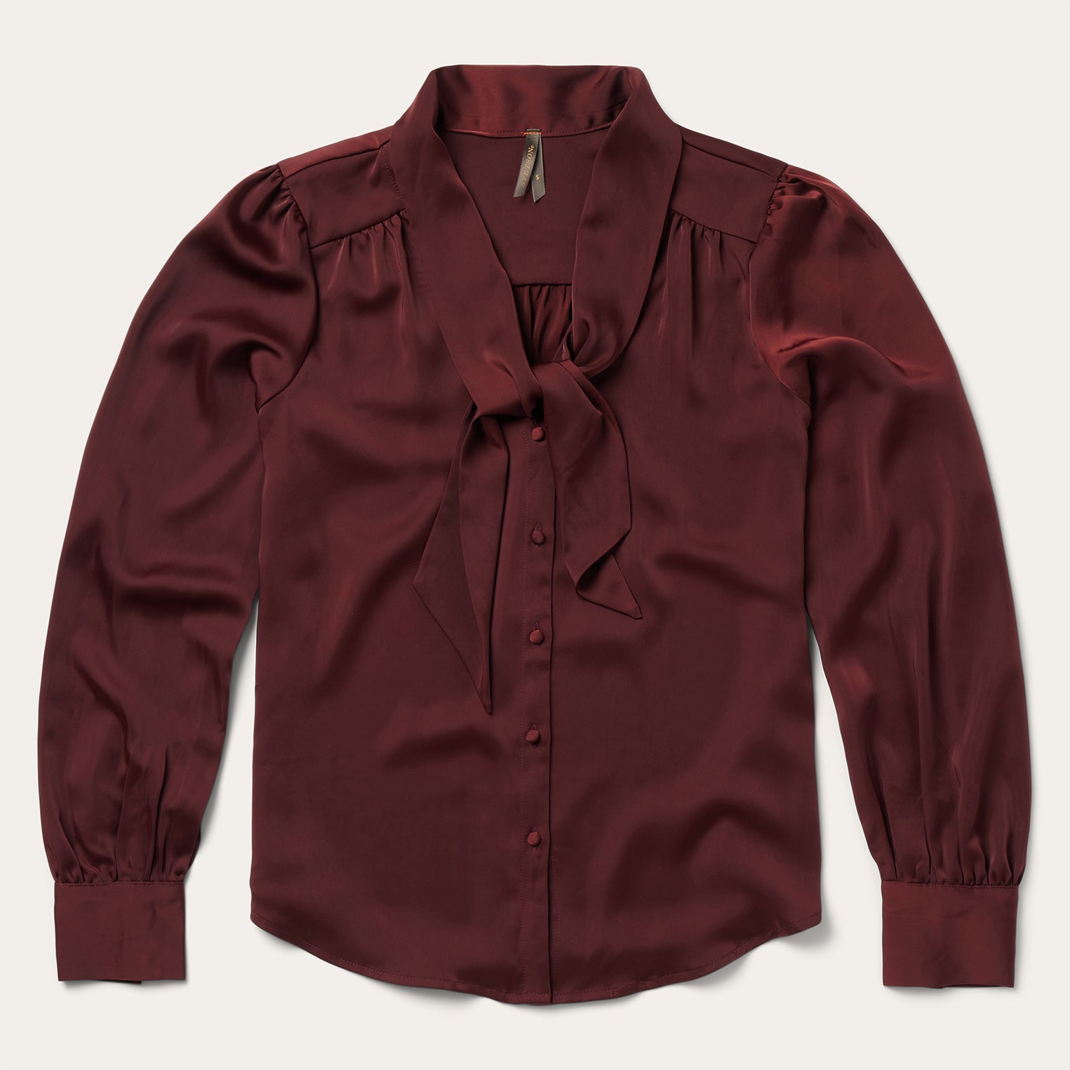 Elegant Satin Wine Blouse for Women