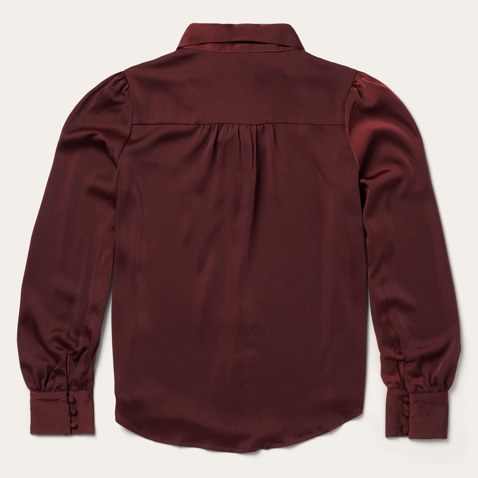 Elegant Satin Wine Blouse for Women