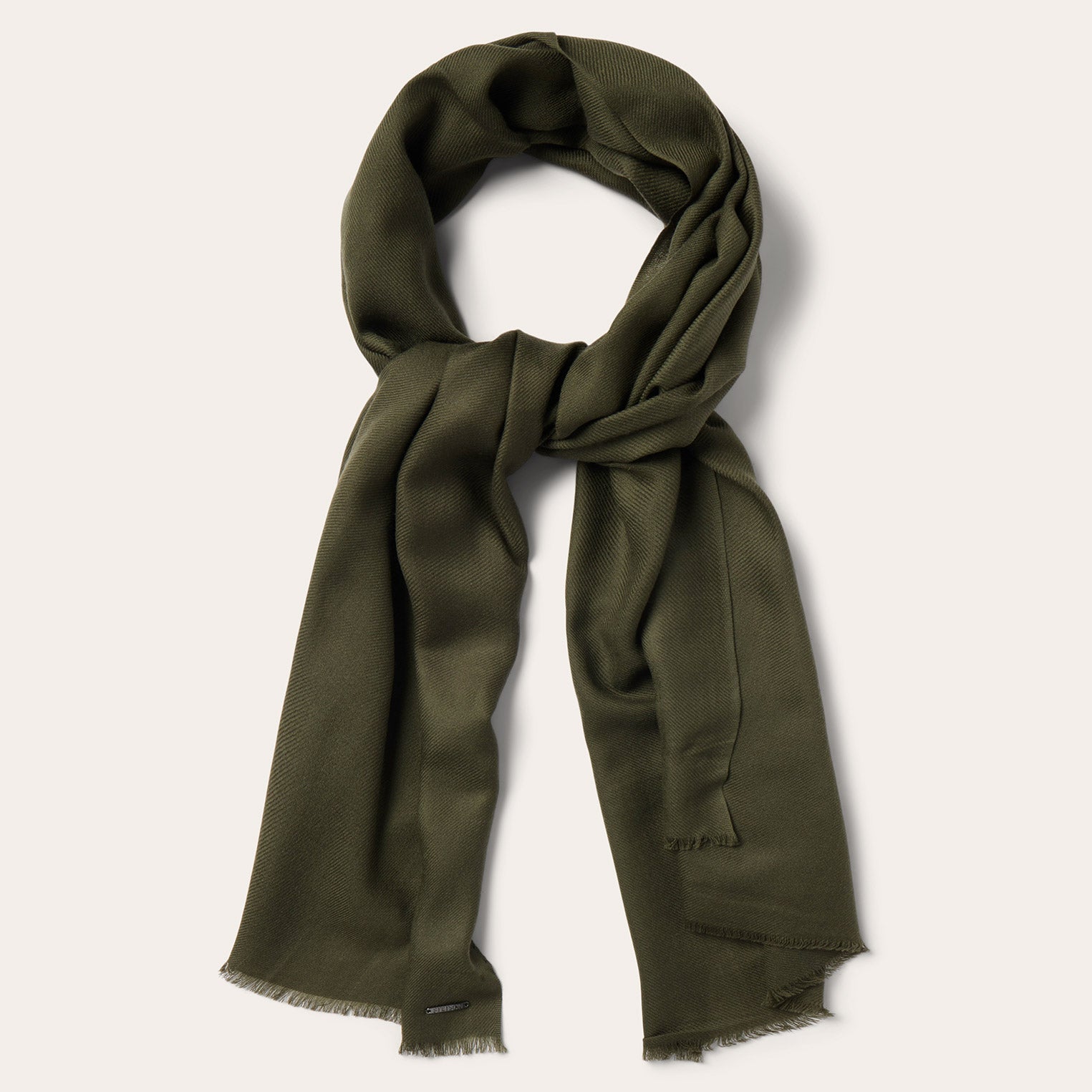 Cozy Wool Scarf with Fringe Trim
