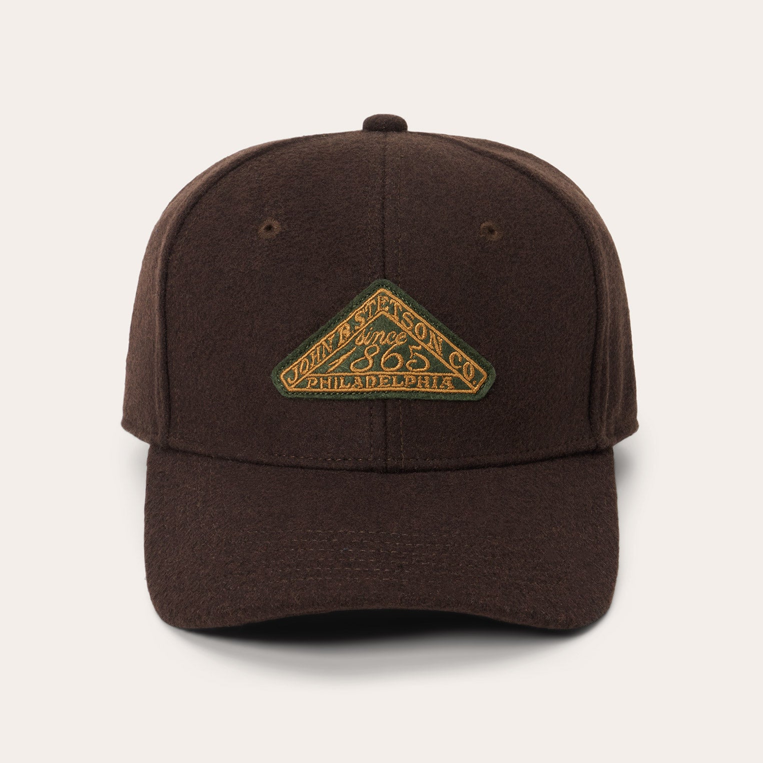 Vintage Wool Baseball Cap with Logo Patch
