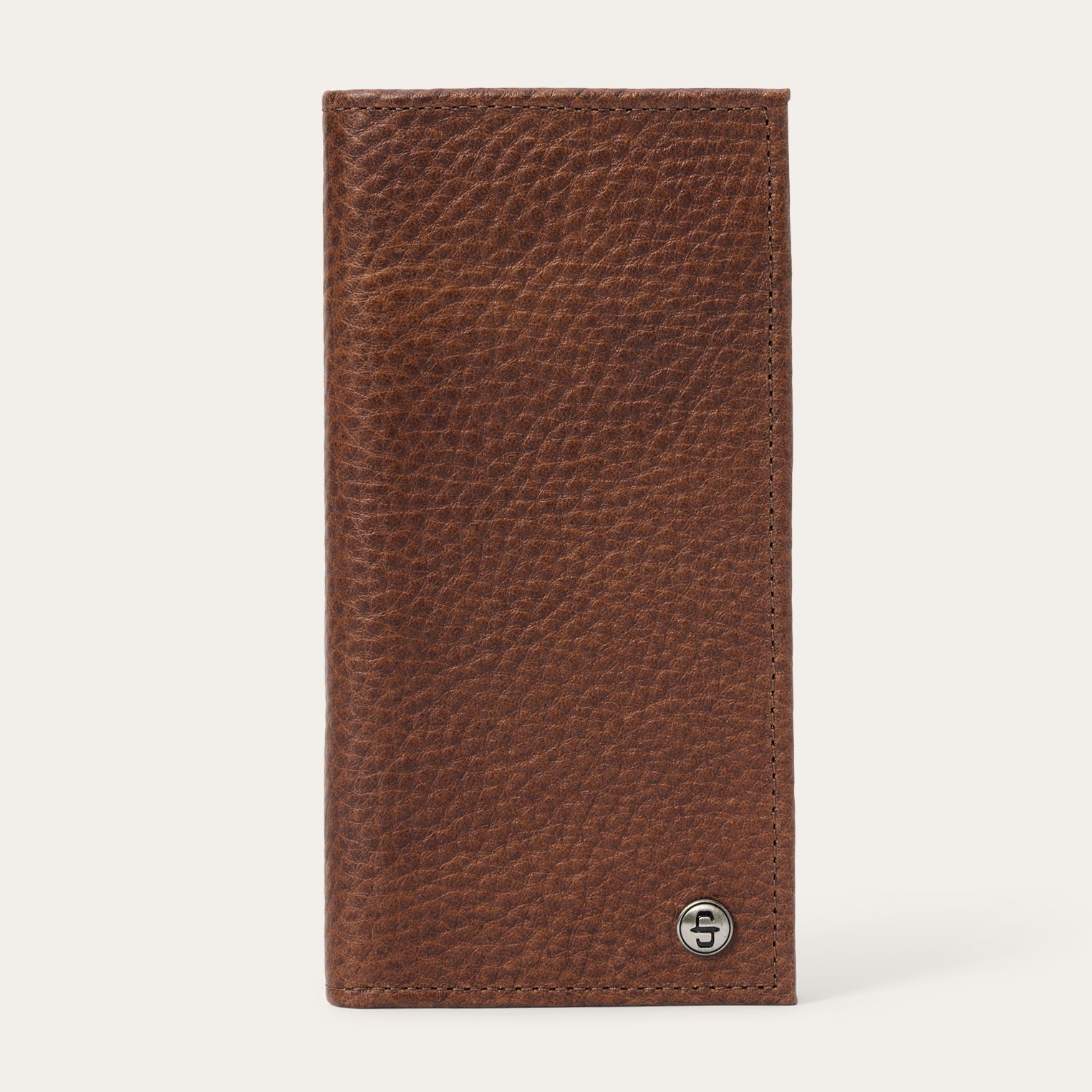 Stetson Bison Leather Checkbook Wallet – Durable & Stylish