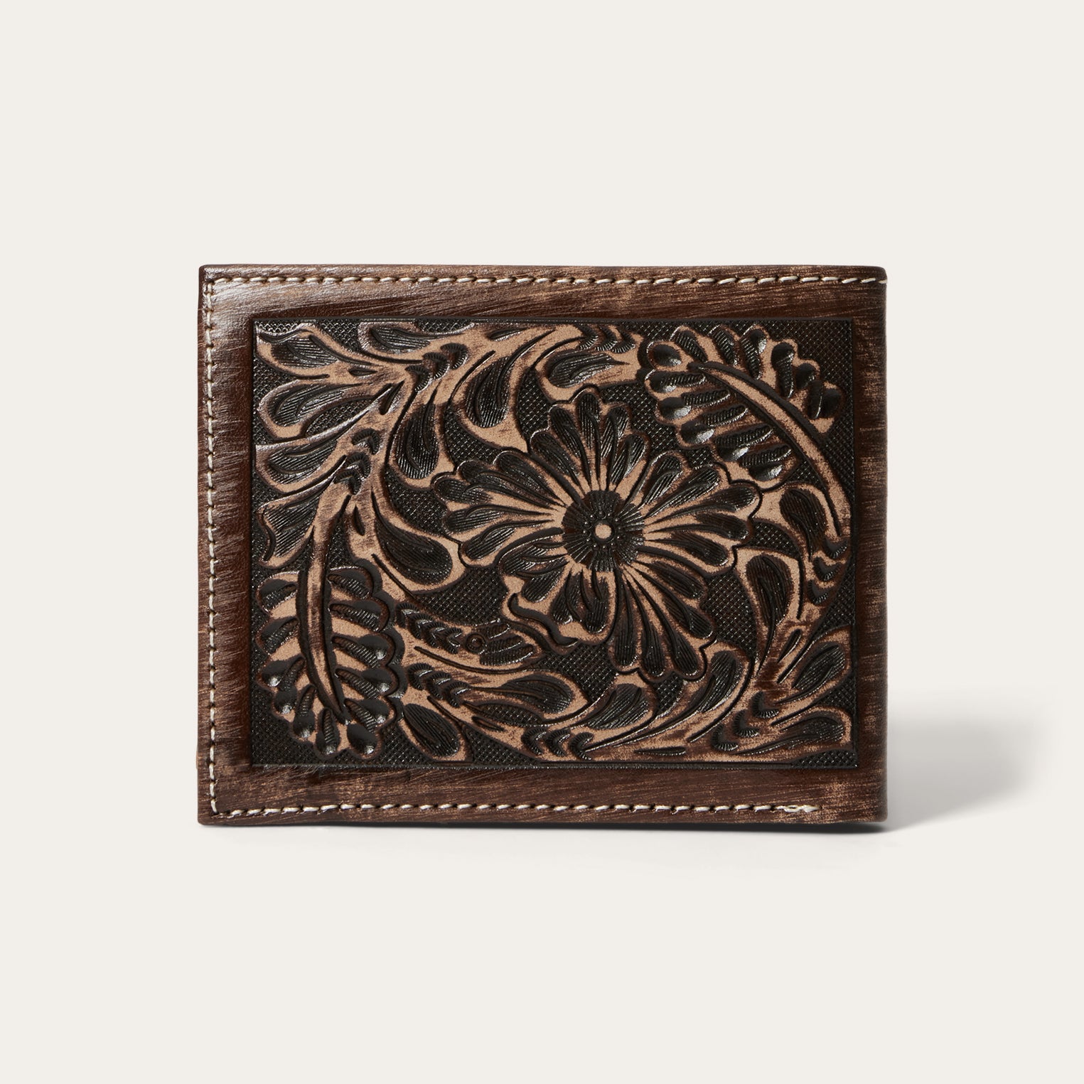 Genuine Hair-On-Hide Concho Wallet - Bi-Fold Design