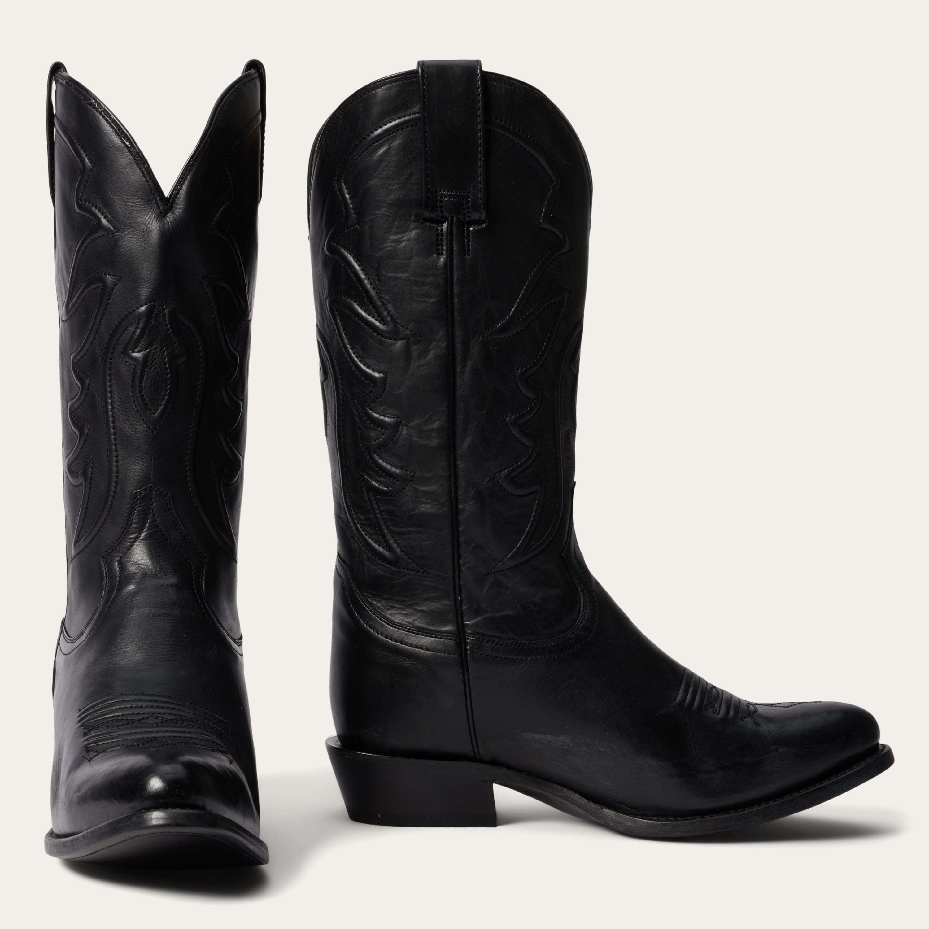 Ames Burnished Leather Boots – Classic Corded Design