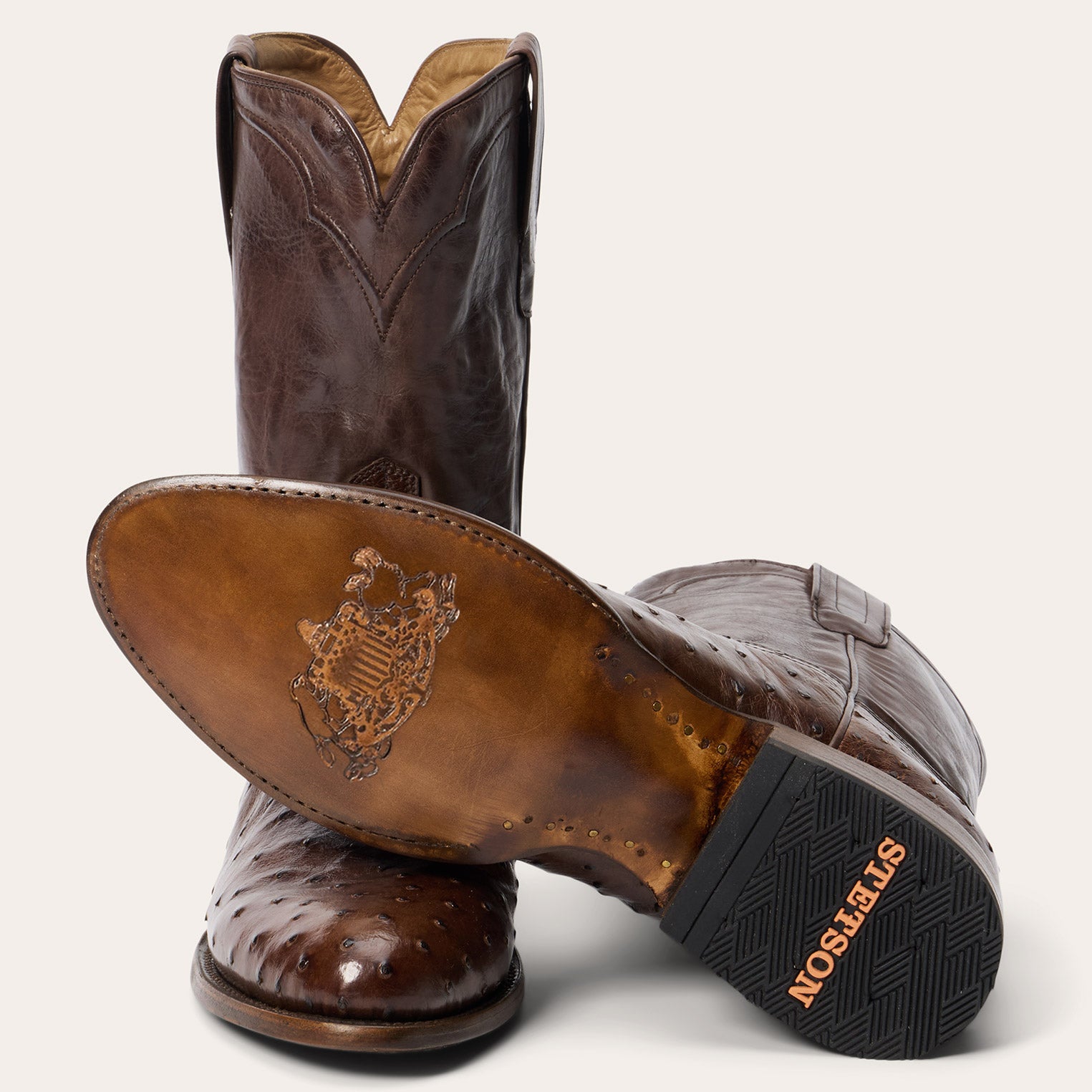 Austin Roper Boots in Ostrich Leather
