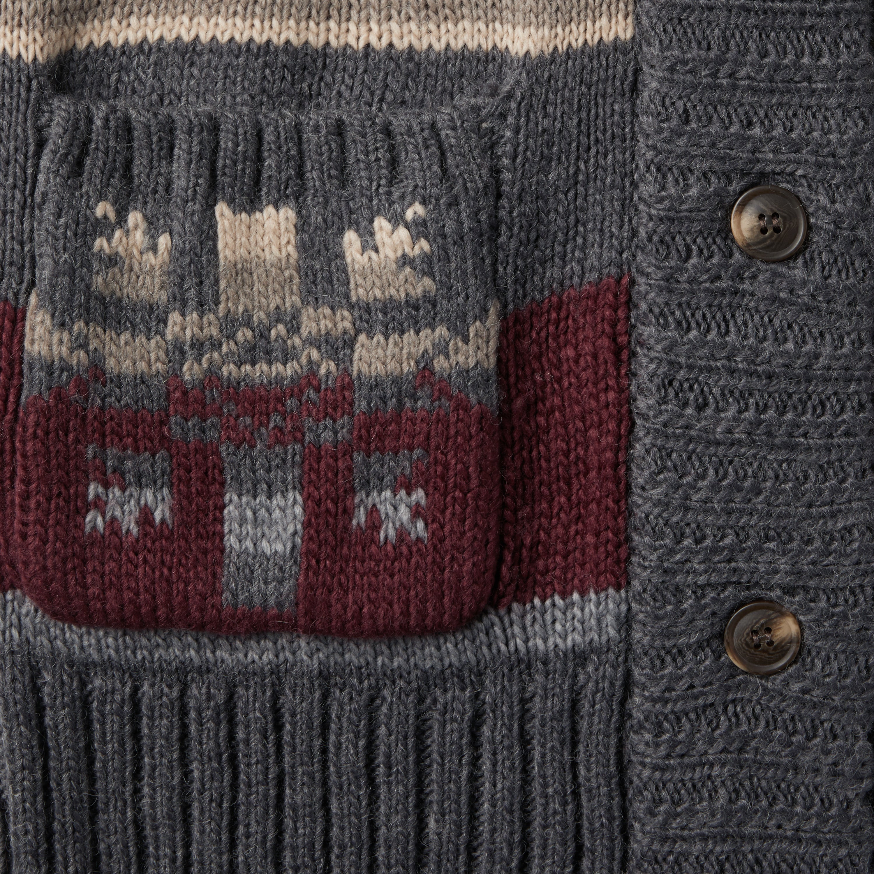 Aztec Knit Cardigan with Belt Detail