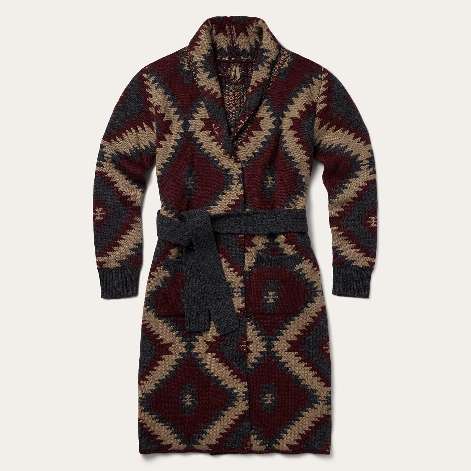 Aztec Knit Duster Sweater for Women