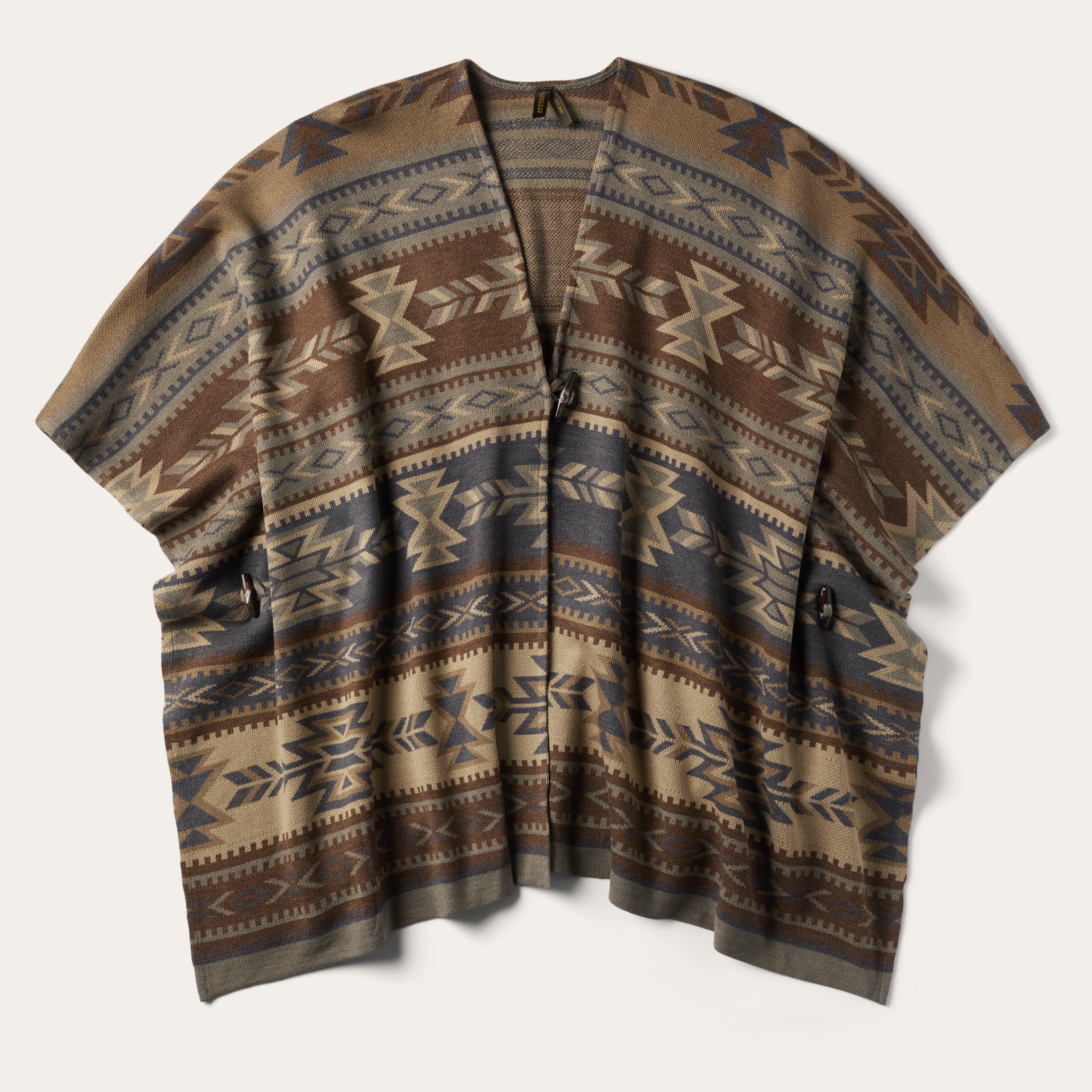 Aztec Poncho Sweater - Boho Chic Knitwear