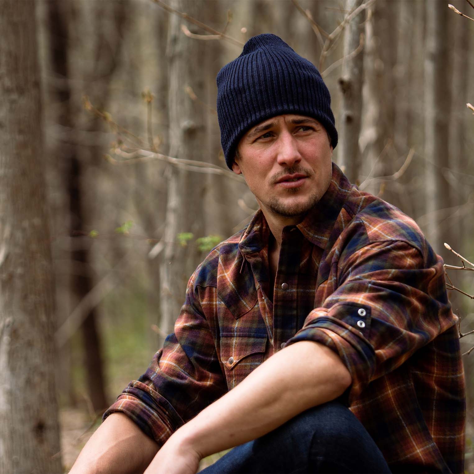 Reversible Merino Wool Beanie for Winter