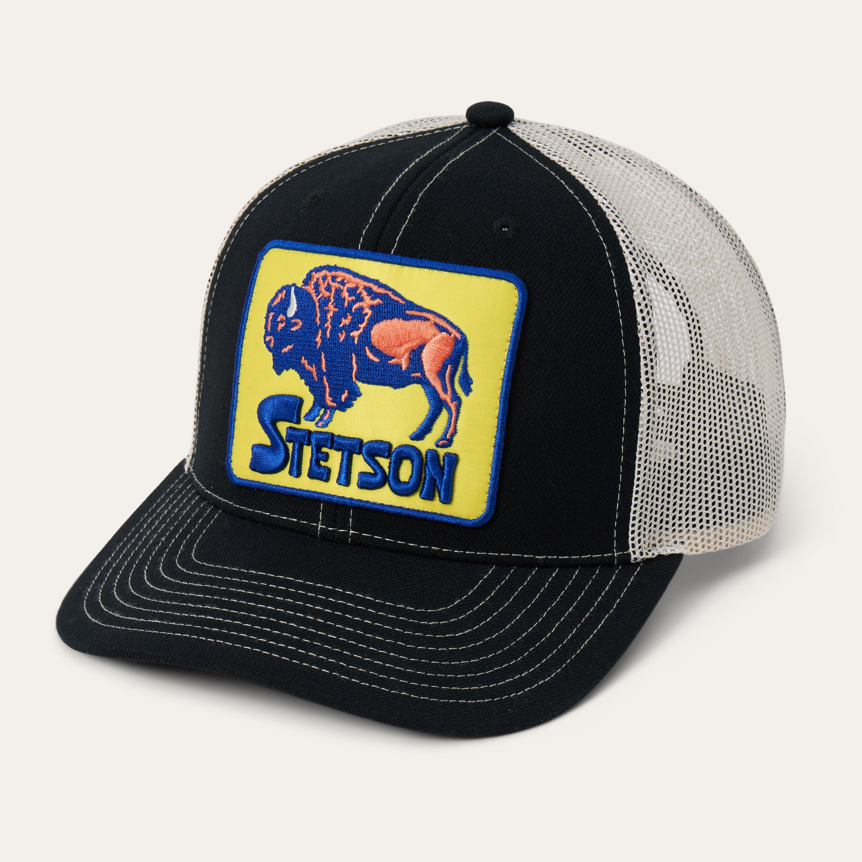 Bison High Crown Trucker Cap