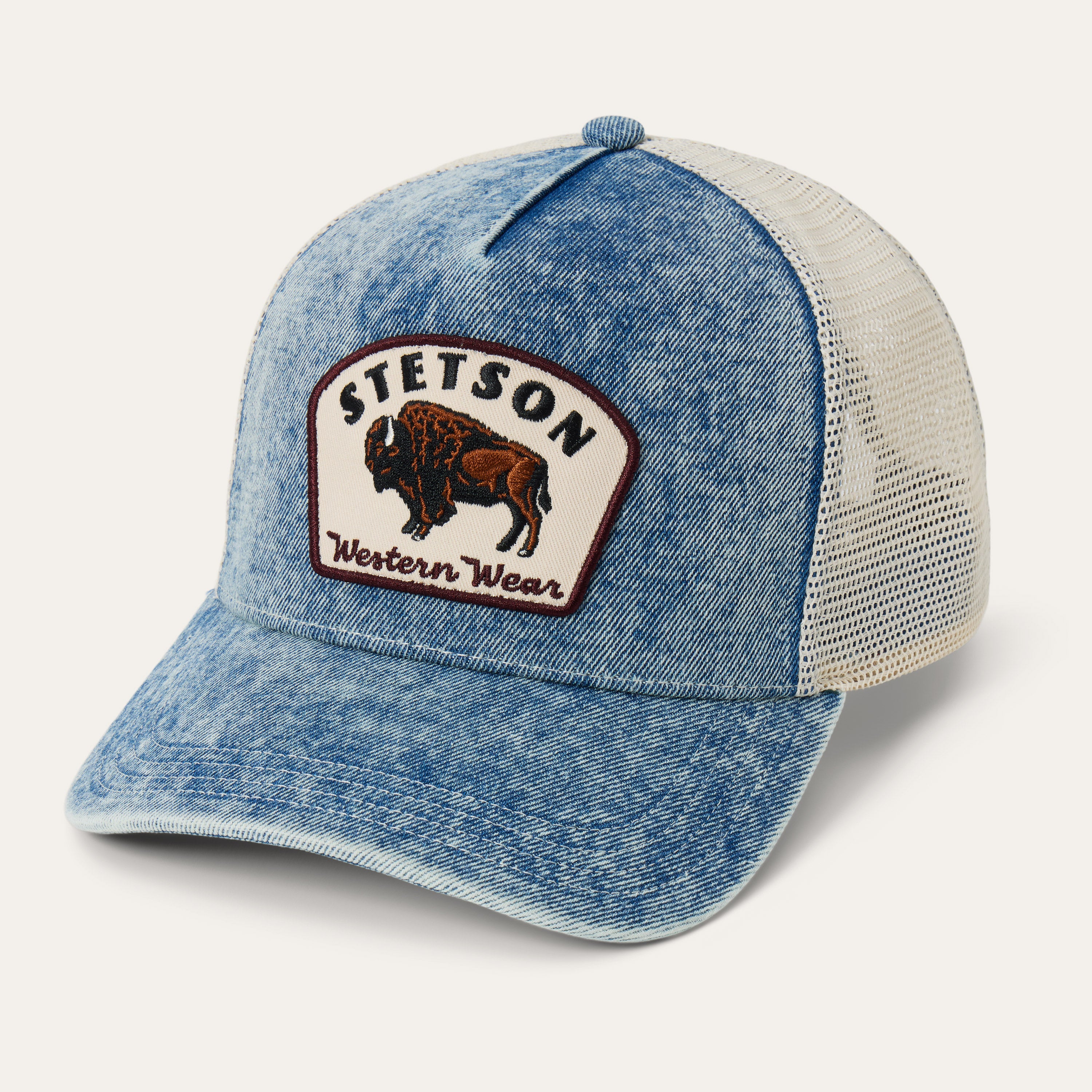 Bison Embroidered Trucker Cap