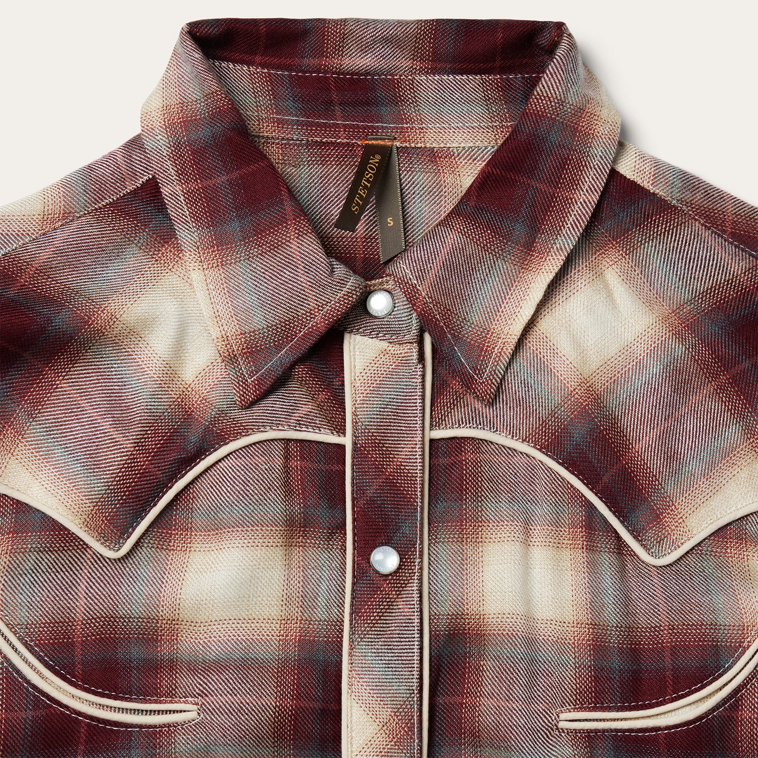 Plaid Shirt Dress in Black Cherry