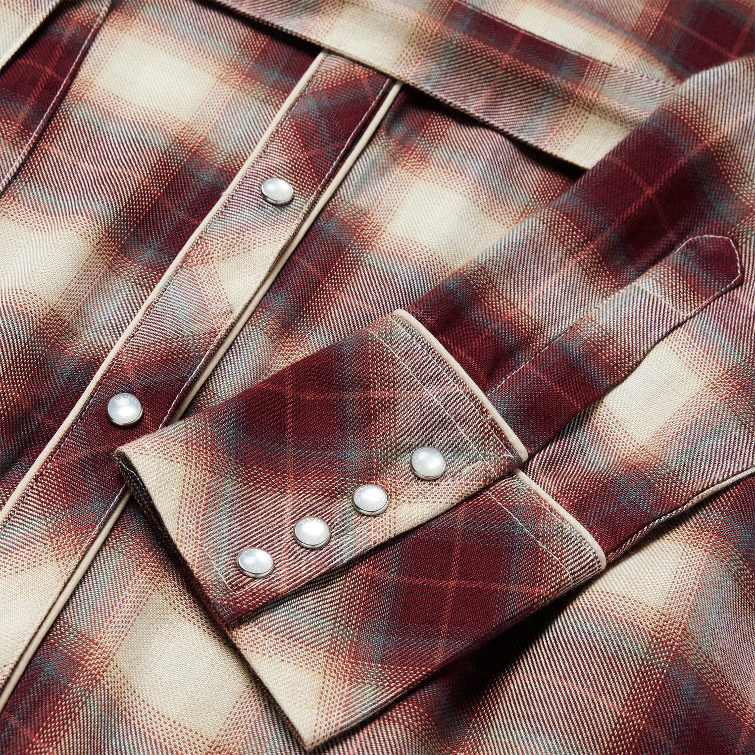 Plaid Shirt Dress in Black Cherry