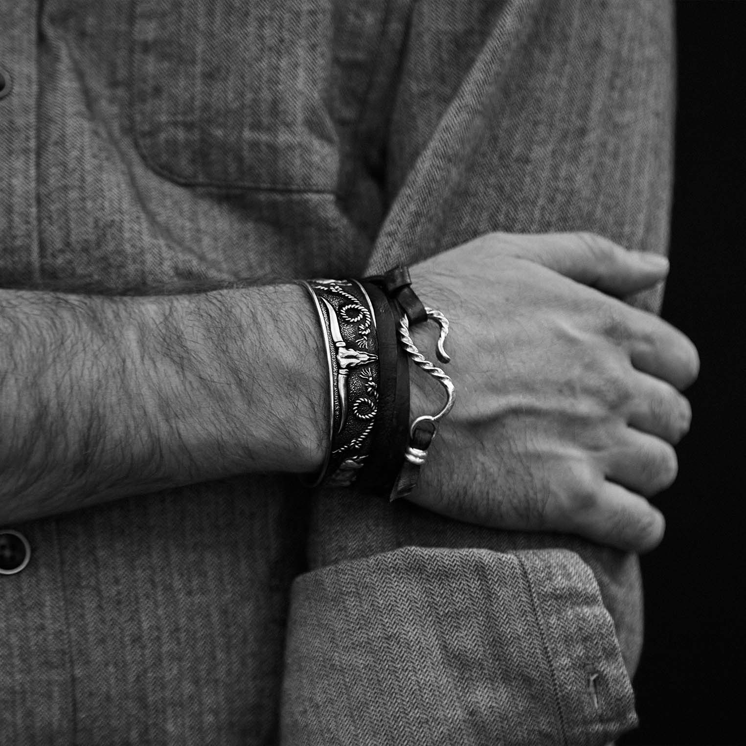 Southwestern Style Leather Cuff Bracelet