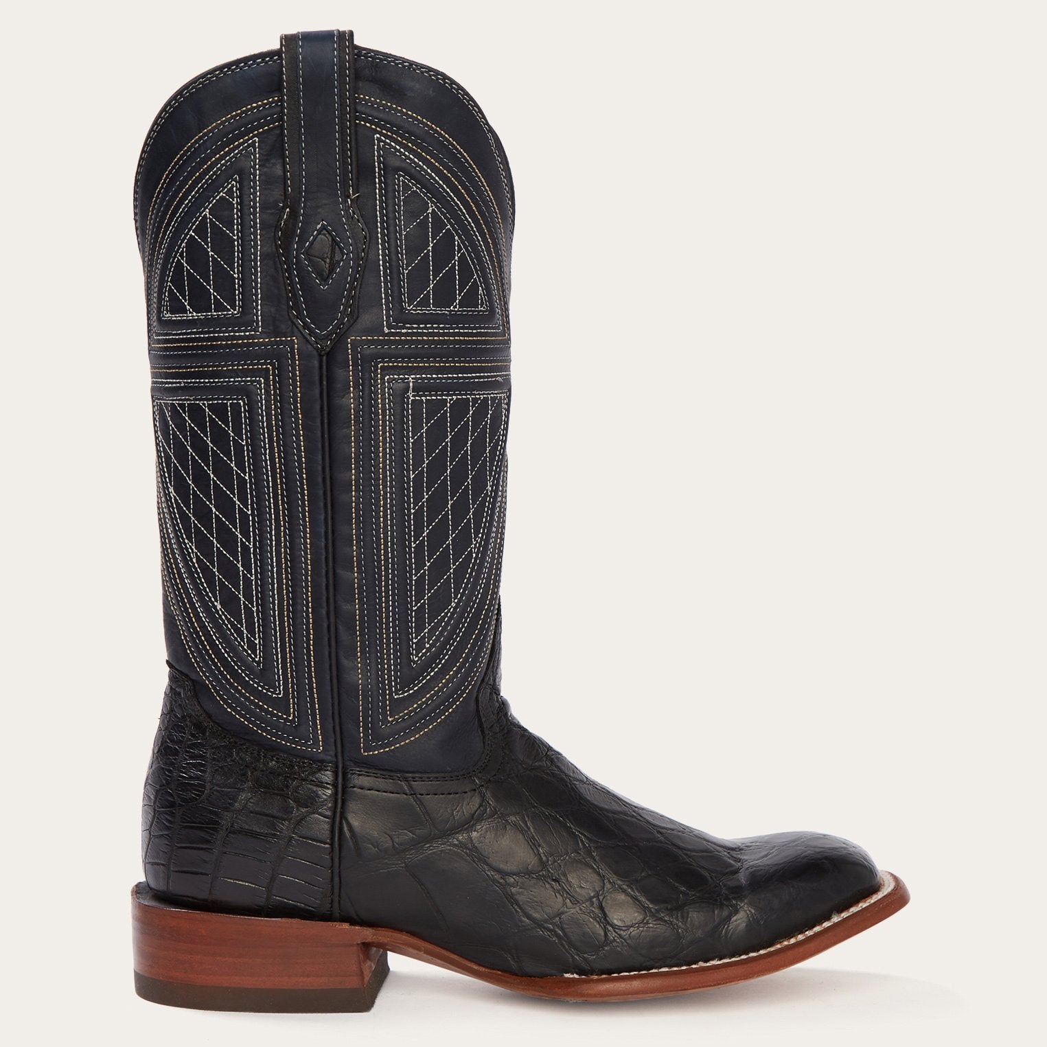 Black Falls Alligator Leather Cowboy Boots