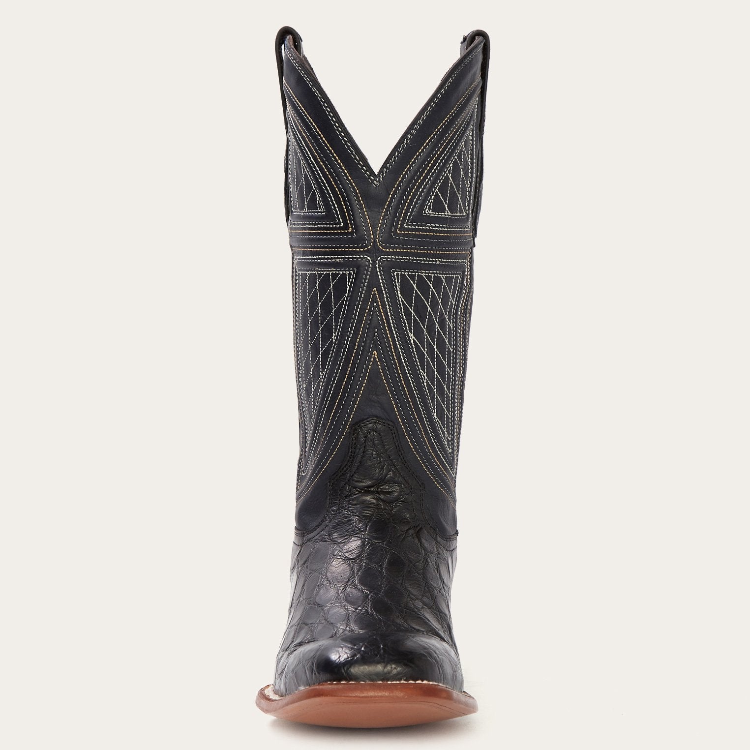Black Falls Alligator Leather Cowboy Boots