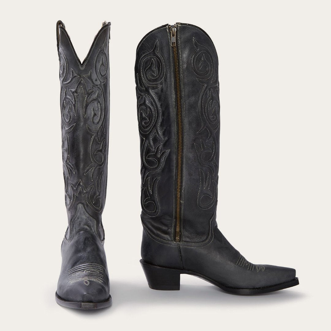 Blair Side Zip Cowboy Boots - Classic Leather Style