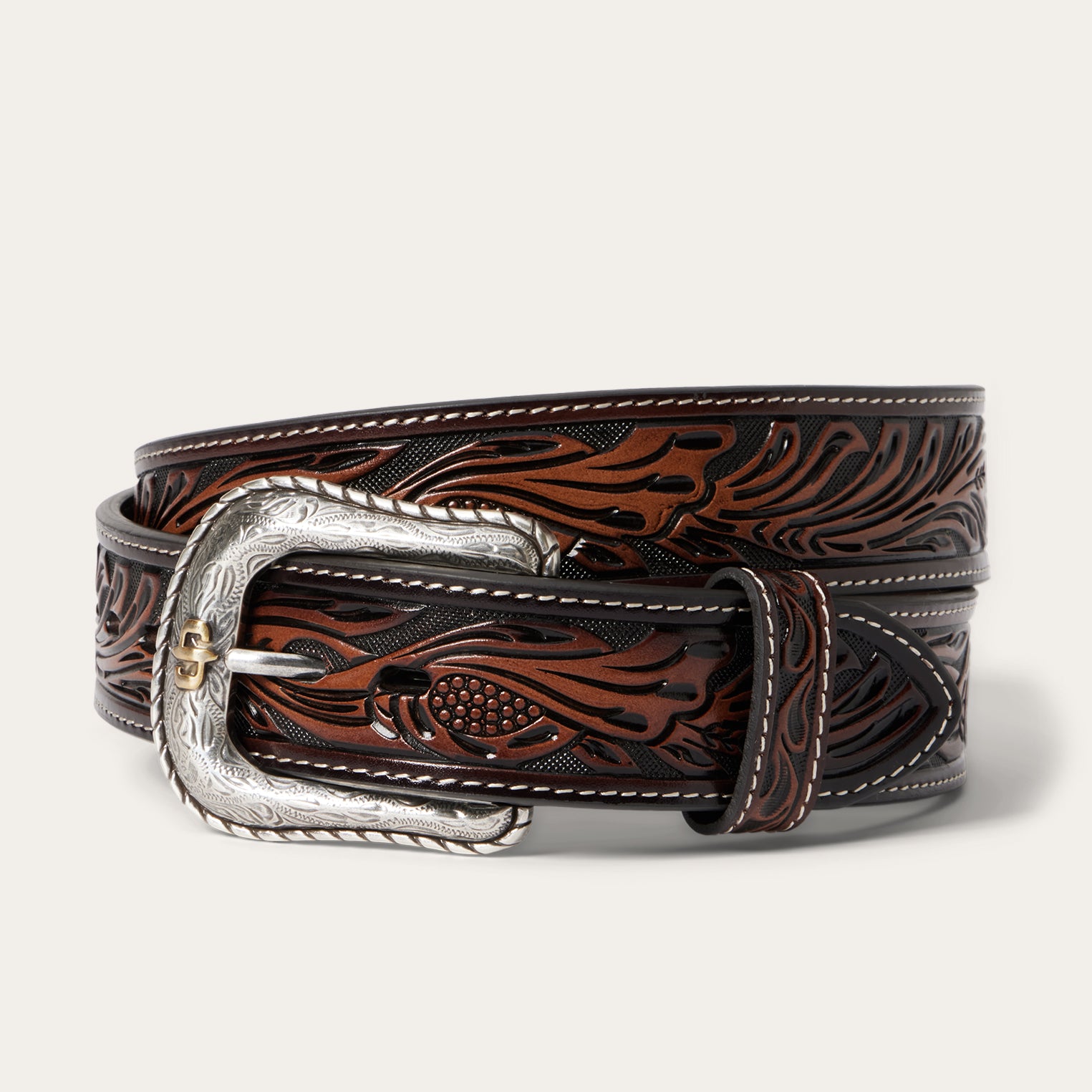 Handcrafted Leather Tooled Belt for Men