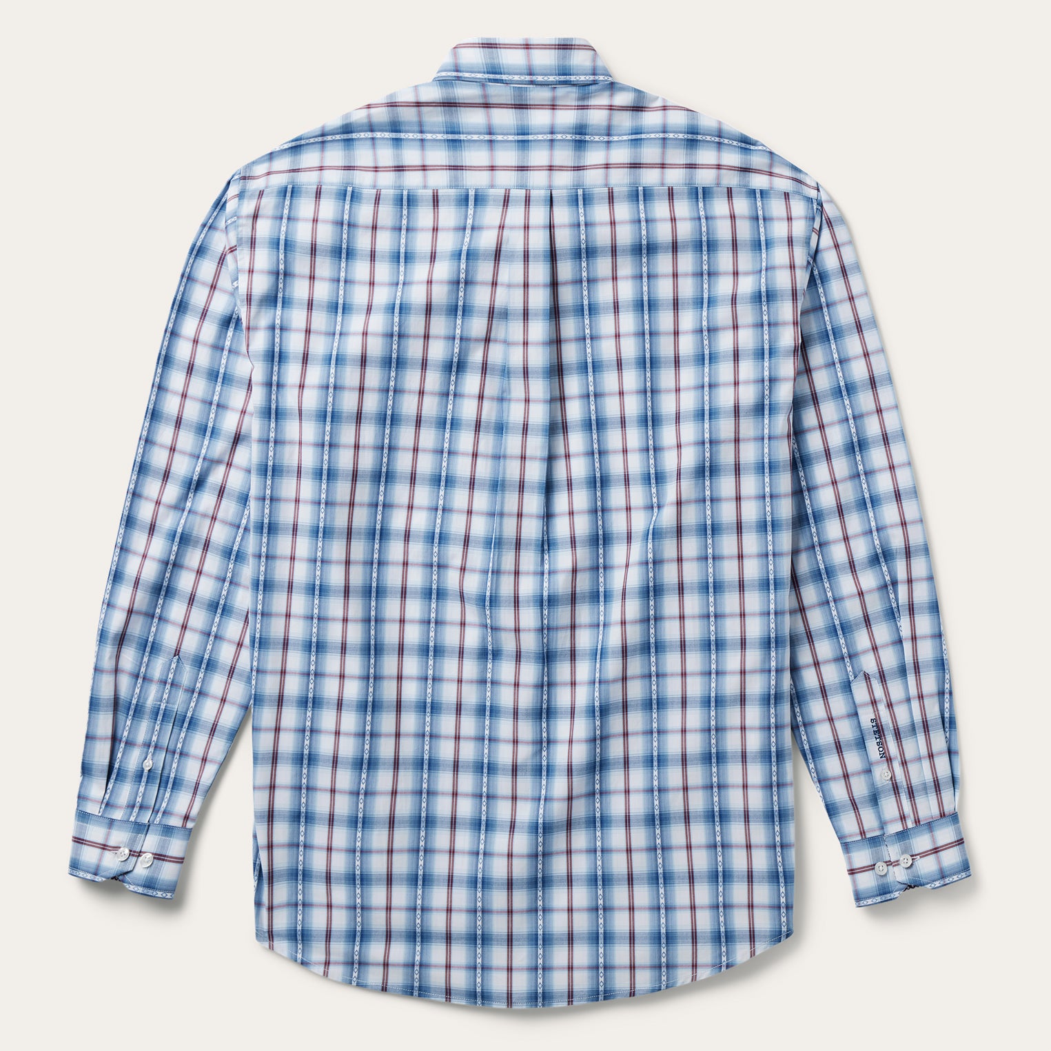 Blue Diamond Plaid Shirt – Stylish Dobby Weave
