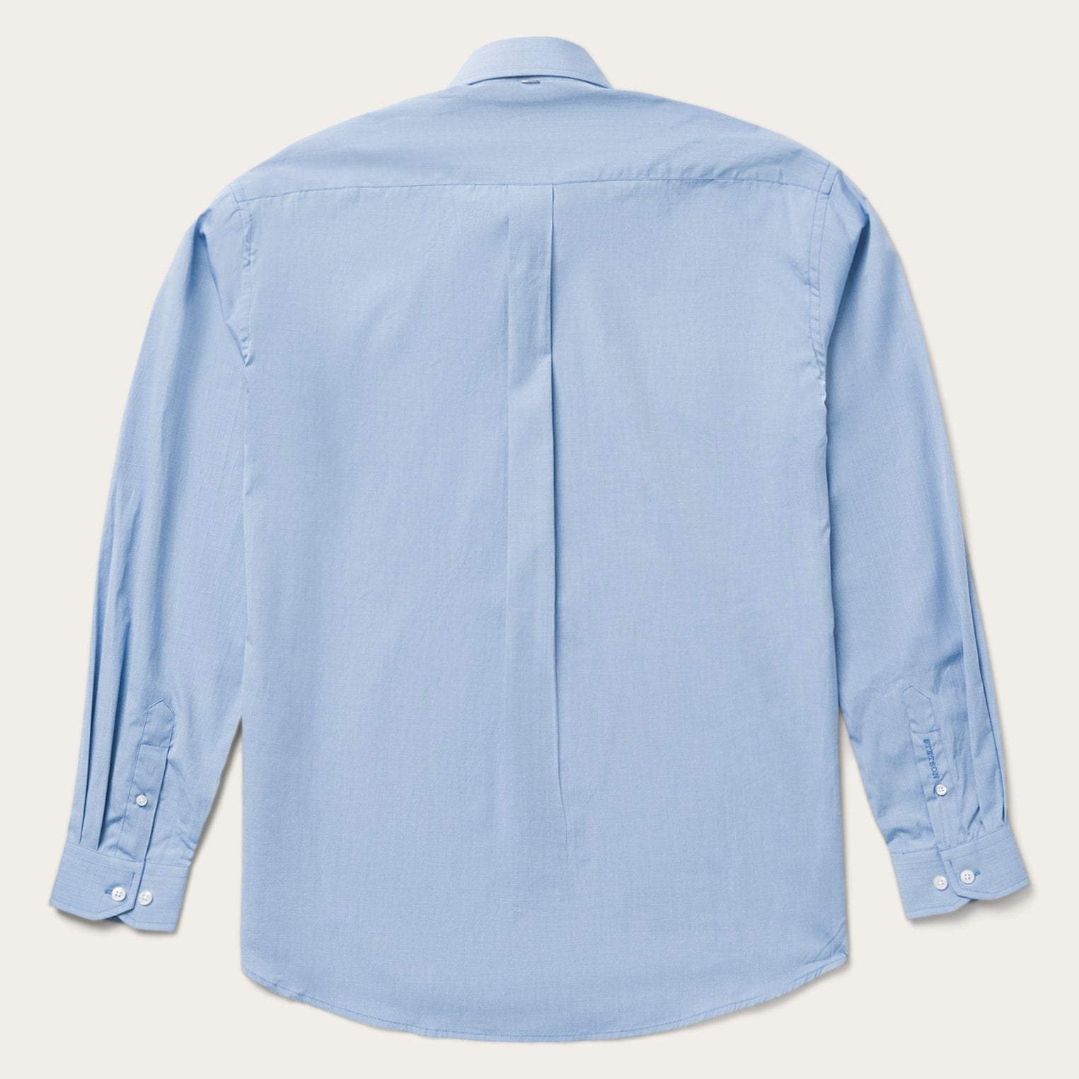 Blue Snap-Front Shirt with Chest Pocket