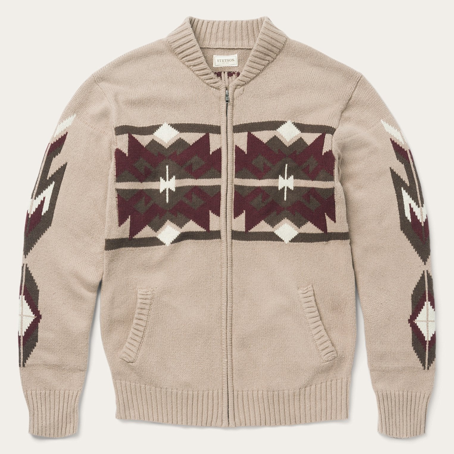 Aztec Brown Knit Cardigan for Women