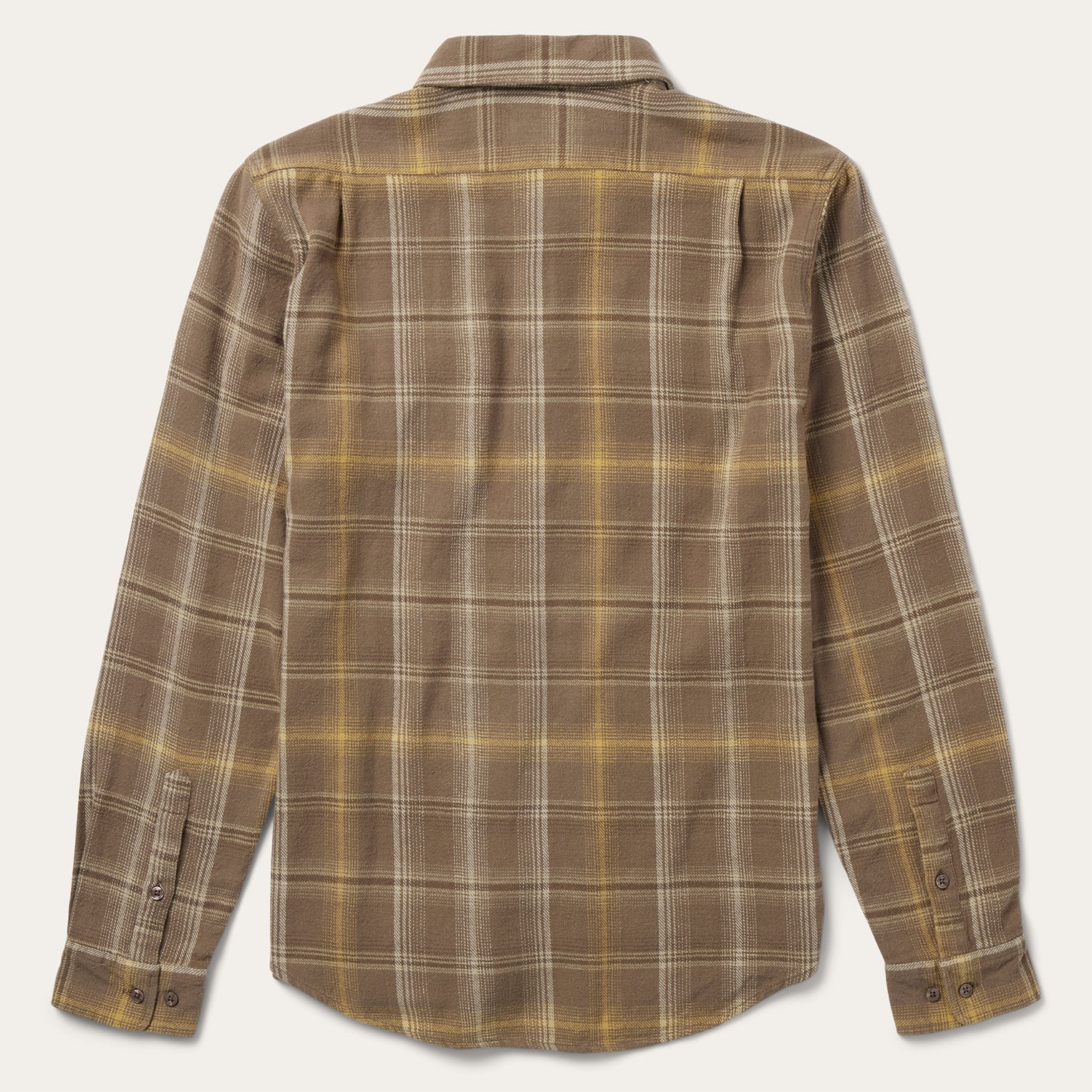 Classic Brown Flannel Shirt with Button Front