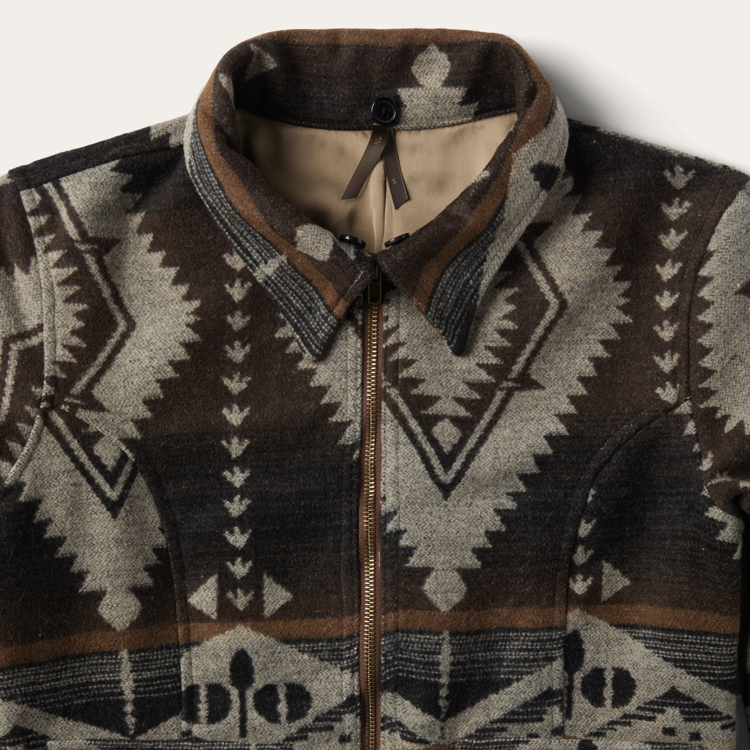 Southwestern Brown Blanket Jacket for Casual Wear