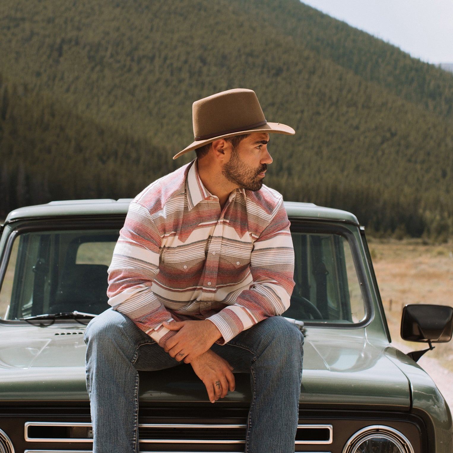 Classic Striped Twill Shirt for Men