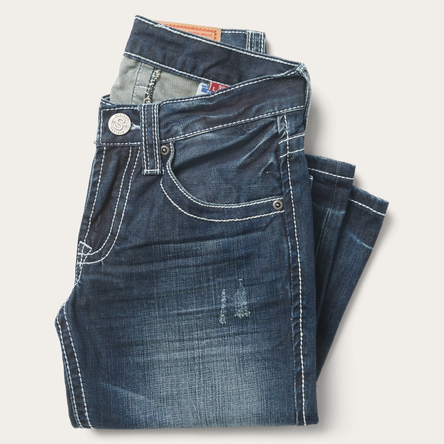 Men's Medium Wash Destructed Fit Jeans