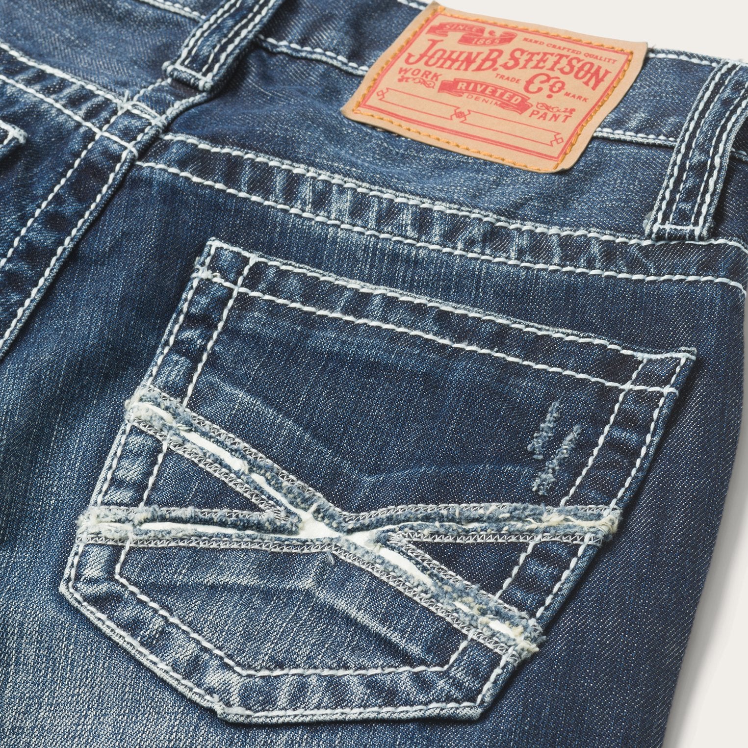 Men's Medium Wash Destructed Fit Jeans