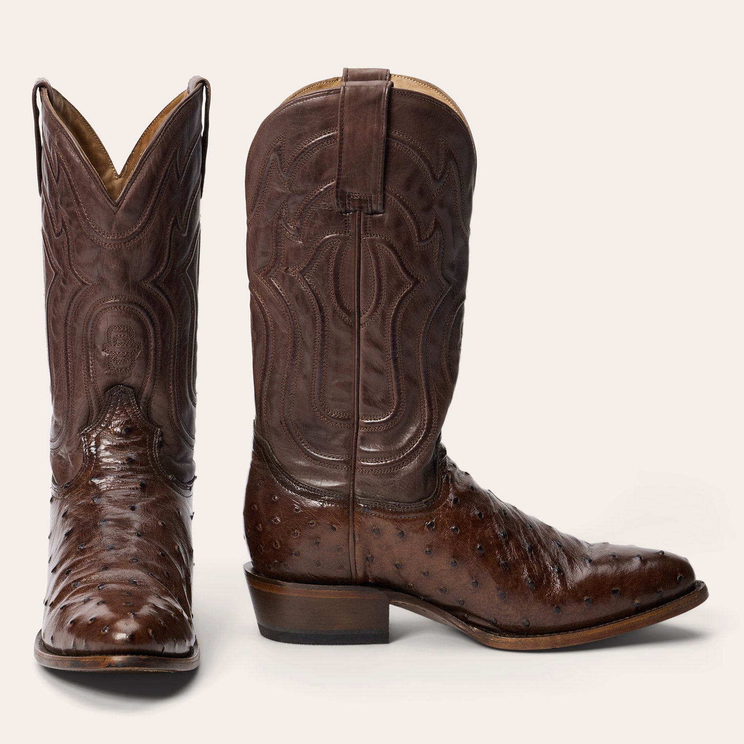 Chisholm Leather Ostrich Boots for Men