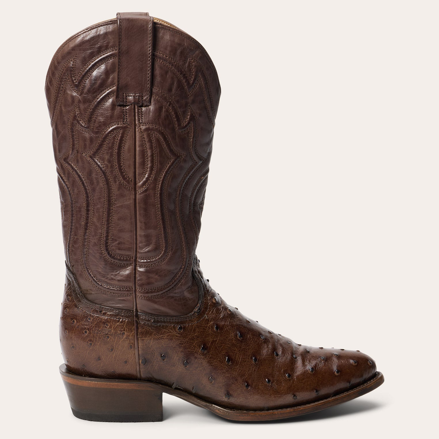 Chisholm Leather Ostrich Boots for Men