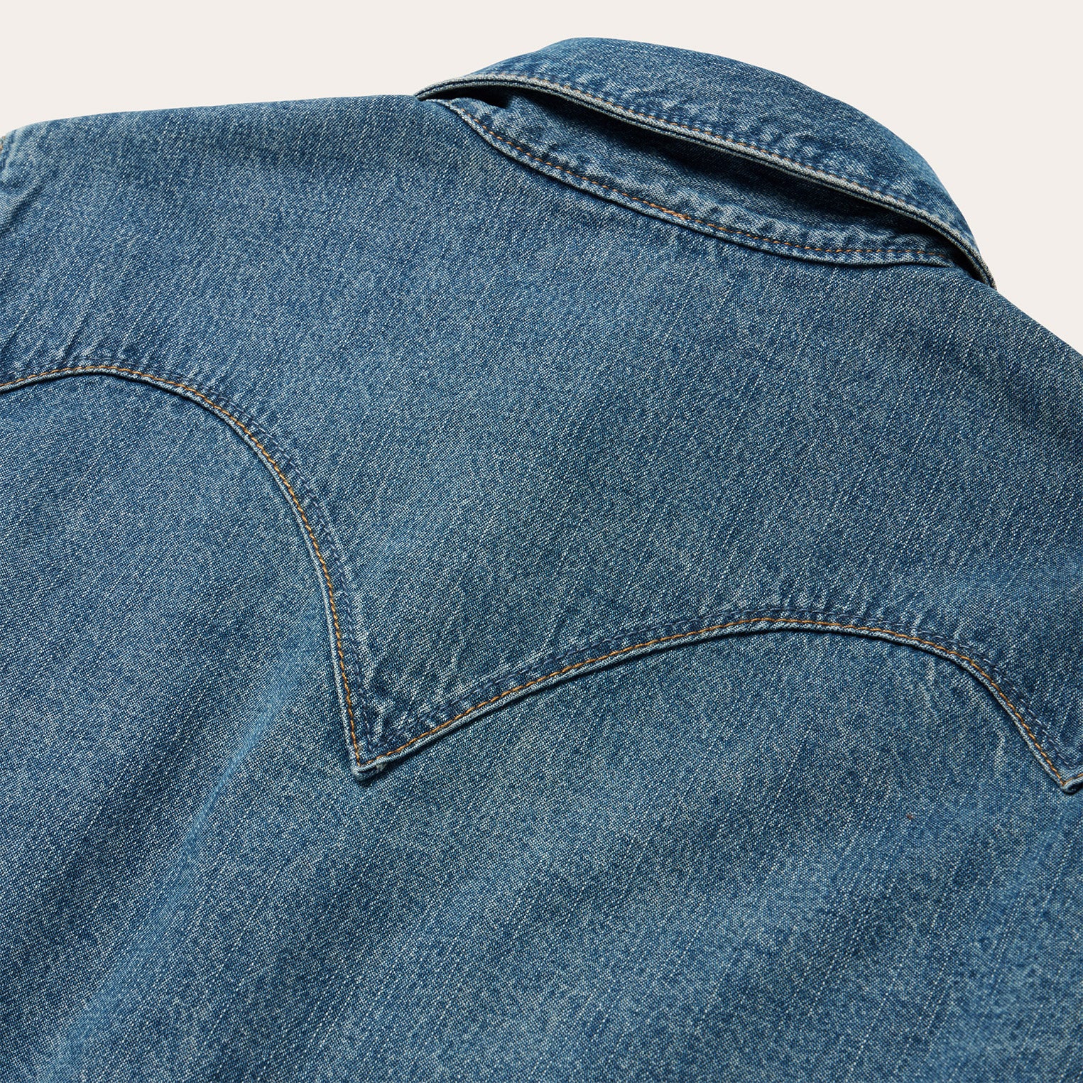 Western Denim Shirt in Chocolate Snap