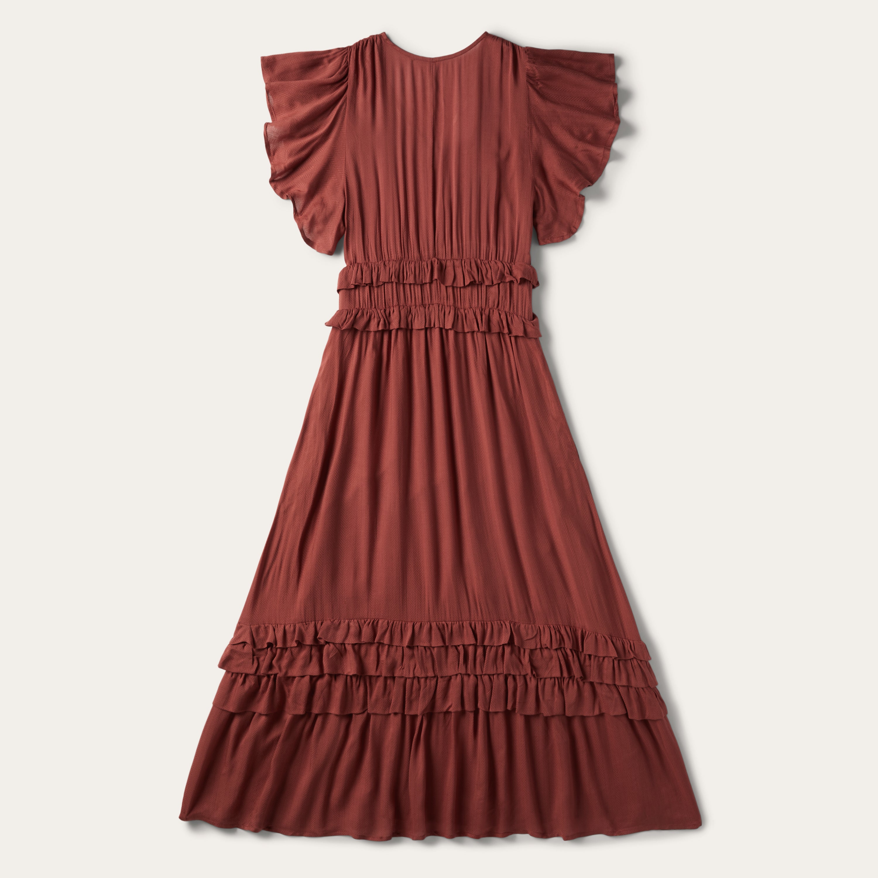 Stylish Cinnamon Herringbone Dress for Women