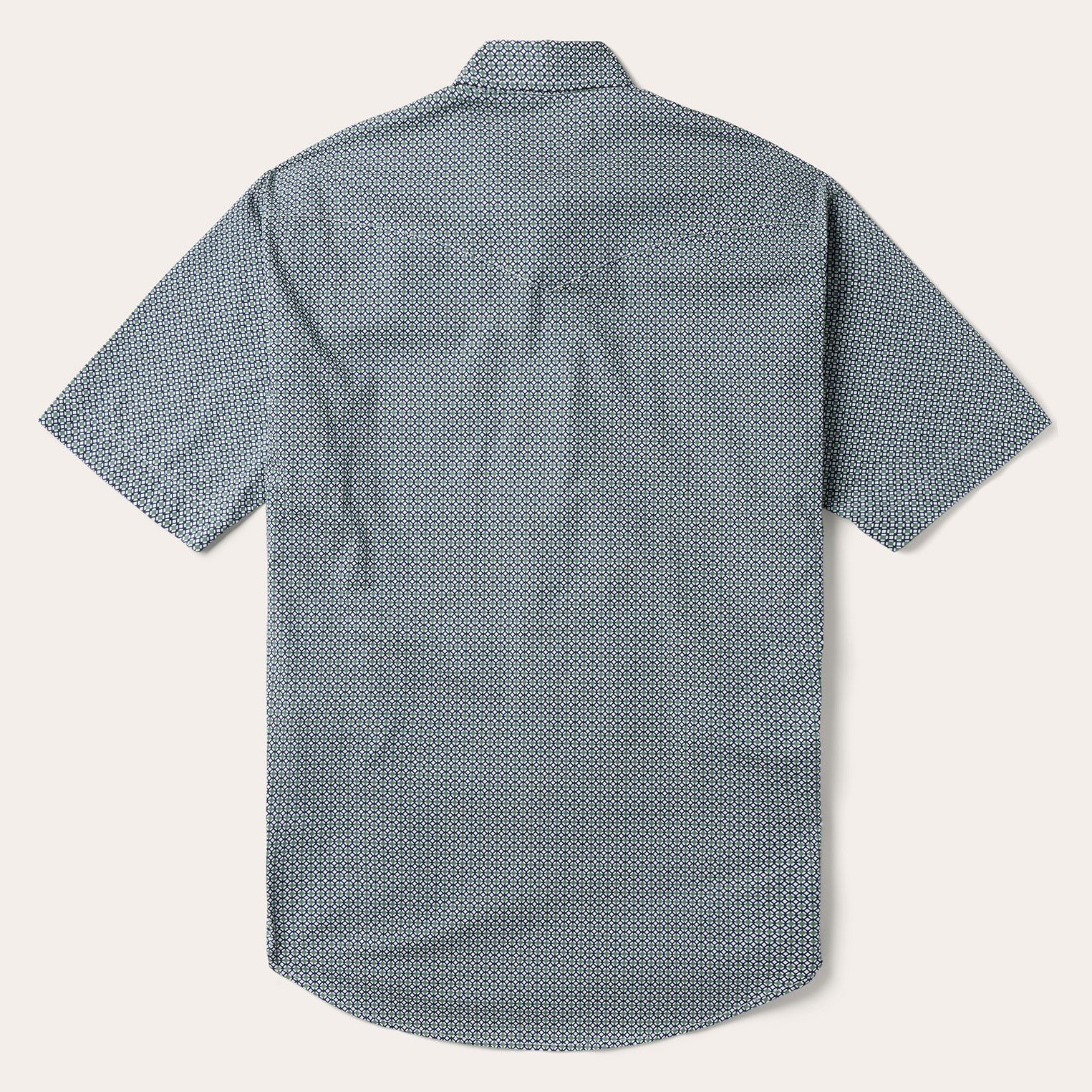 Western Diamond Print Short Sleeve Shirt