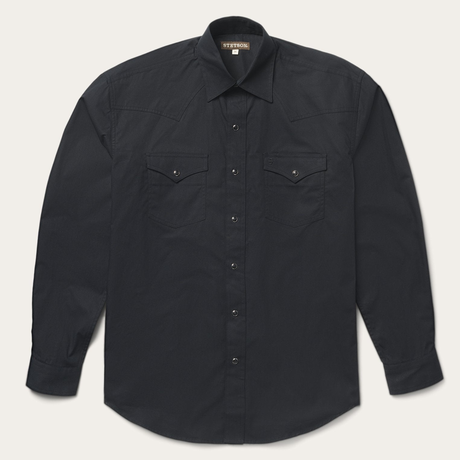 Black Classic Western Shirt for Men