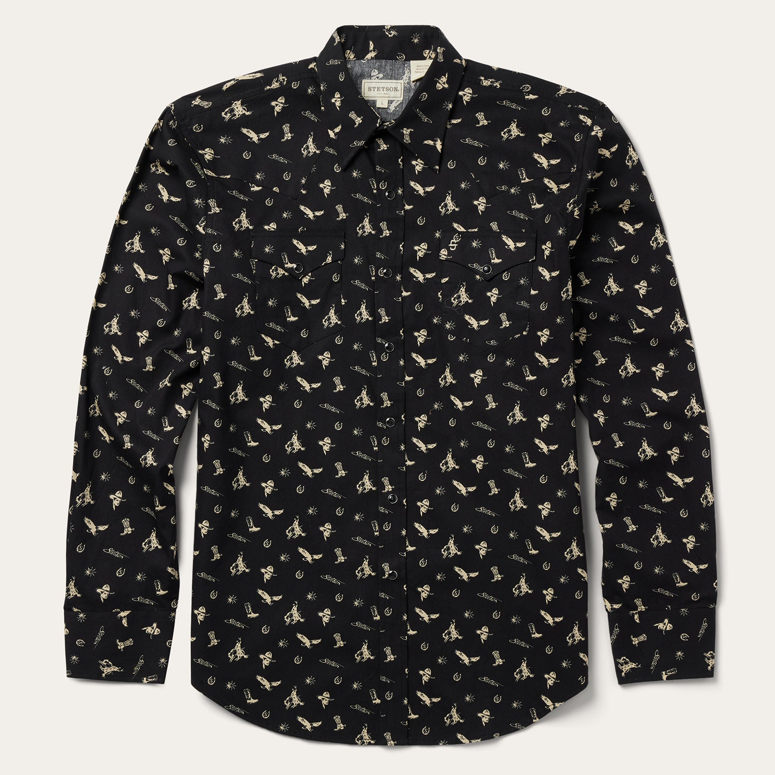 Western Print Shirt for Casual Wear
