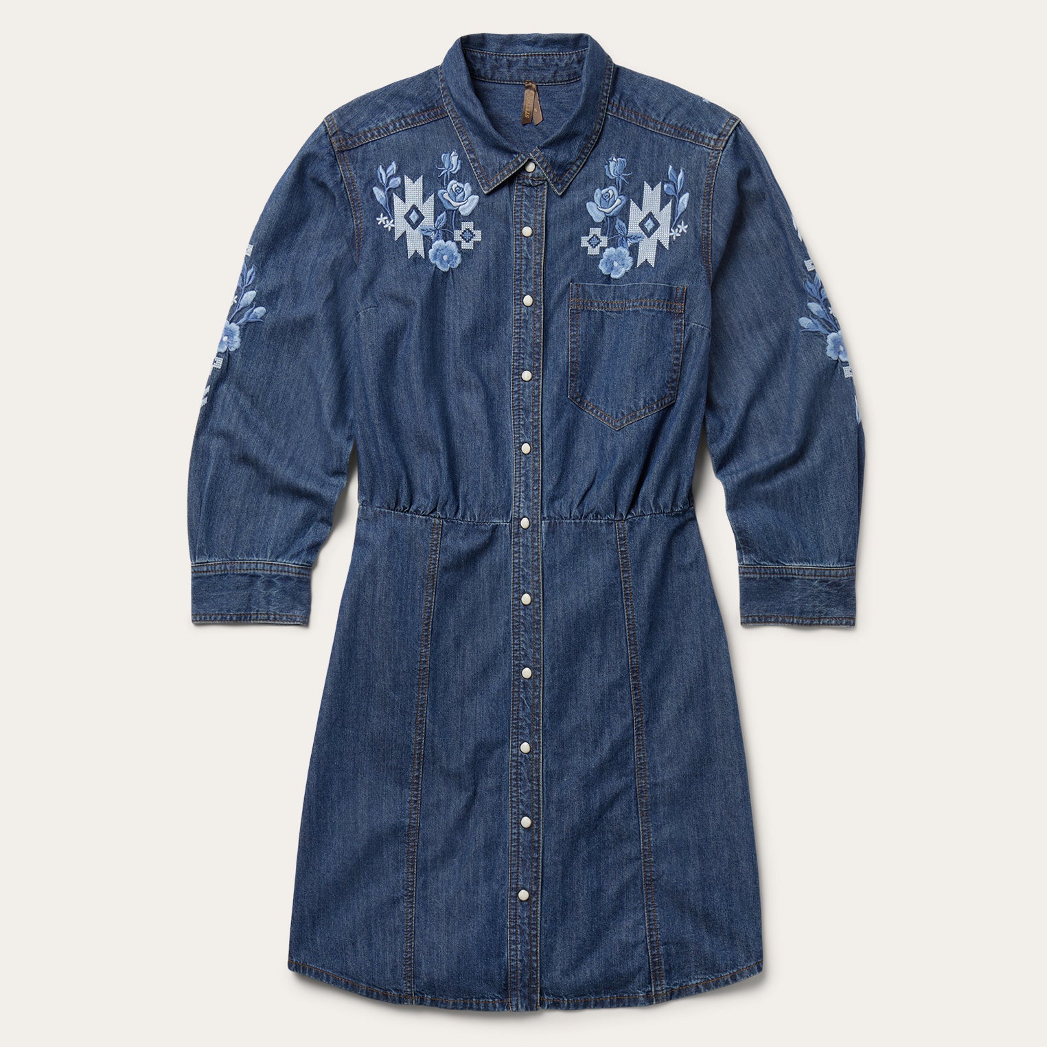 Stylish Dark Blue Denim Shirt Dress