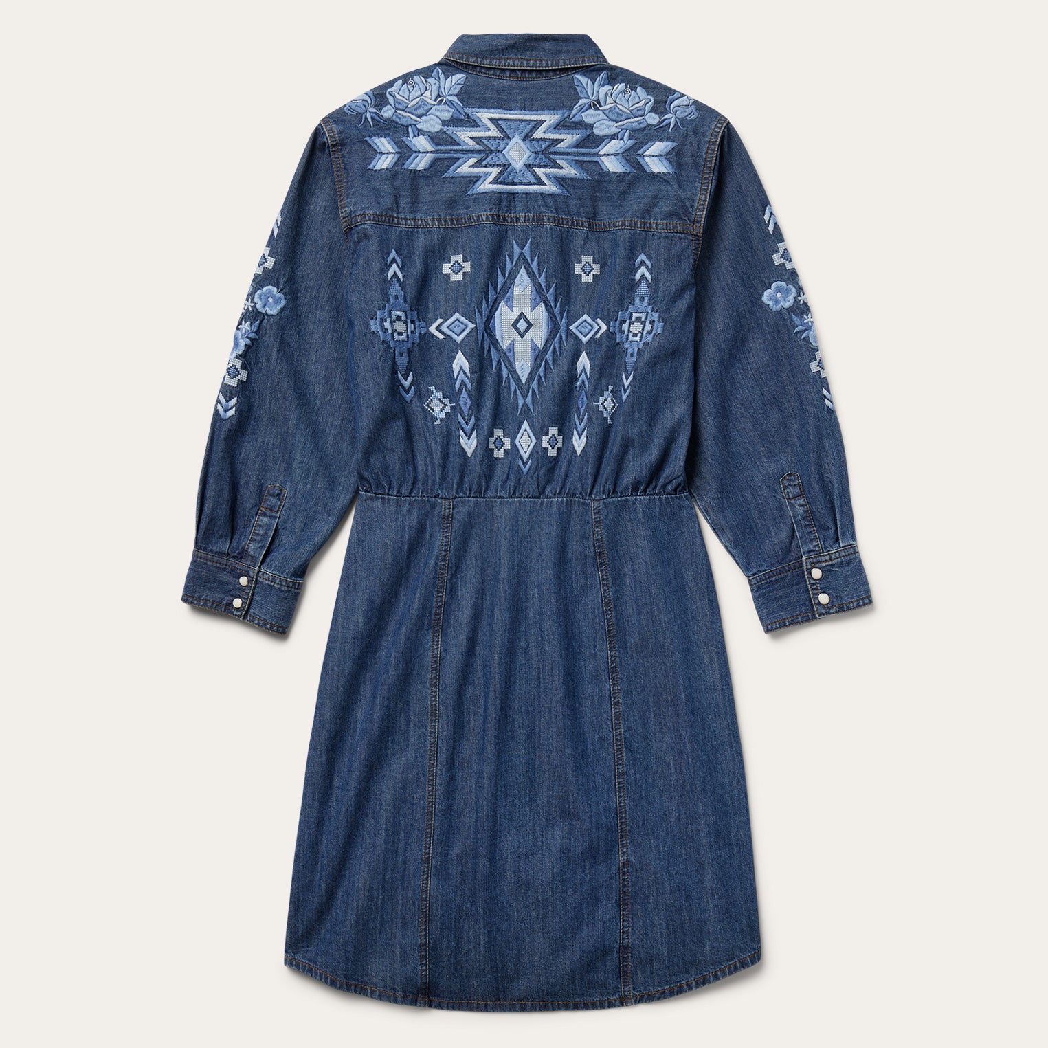 Stylish Dark Blue Denim Shirt Dress