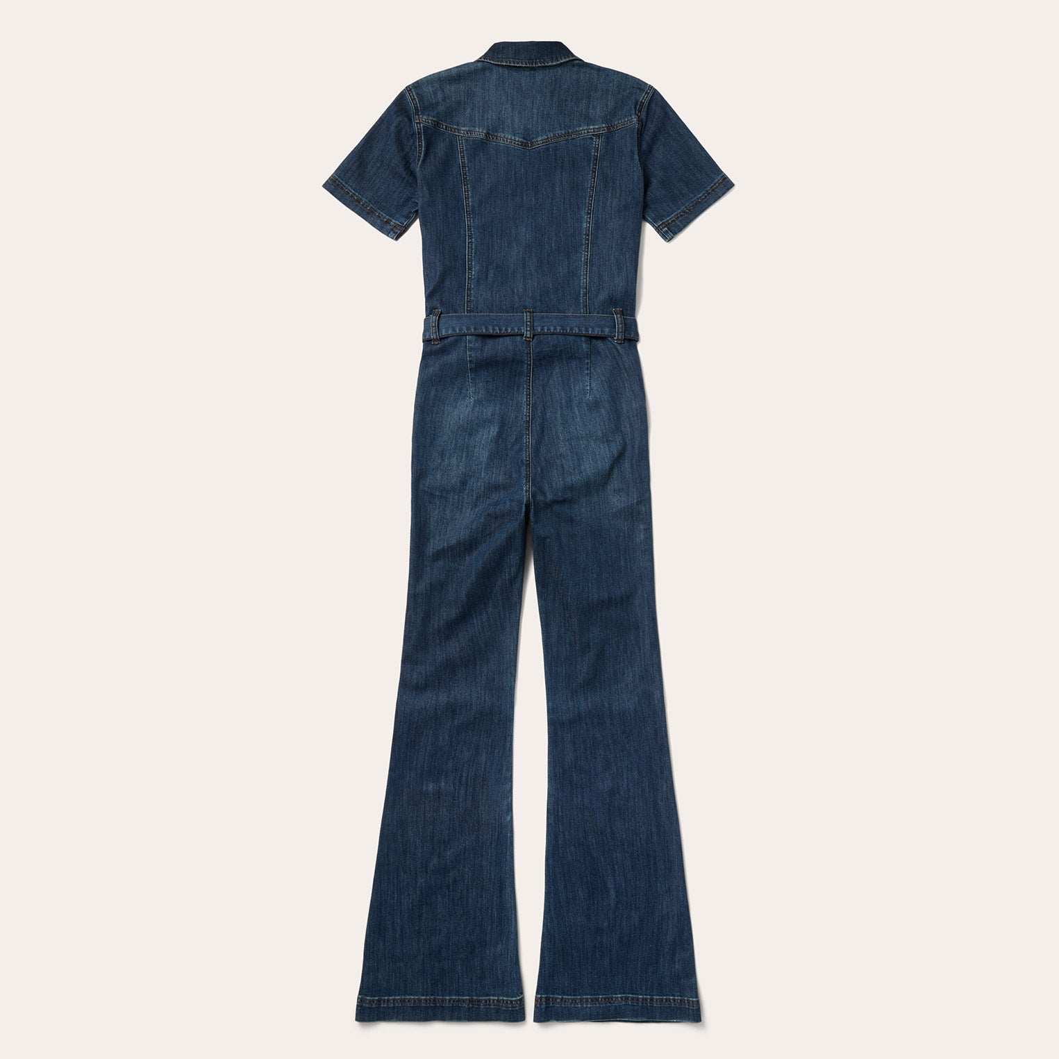 Slim-Fit Dark Denim Jumpsuit for Women
