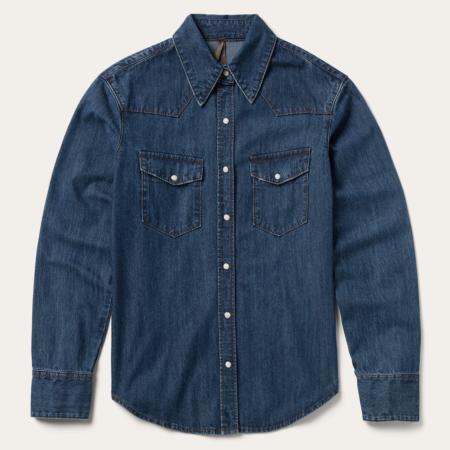 Men's Dark Denim Snap Western Shirt