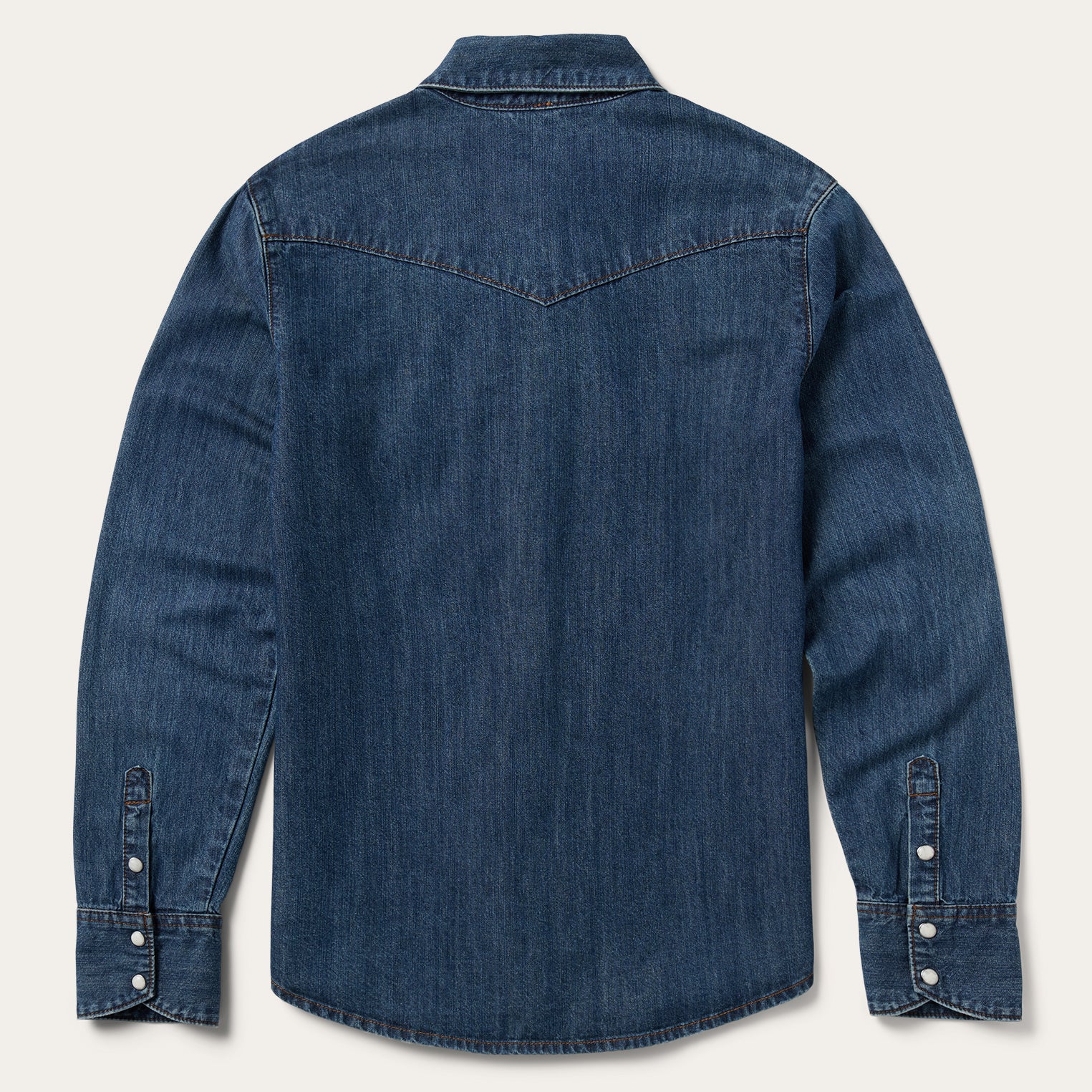 Men's Dark Denim Snap Western Shirt