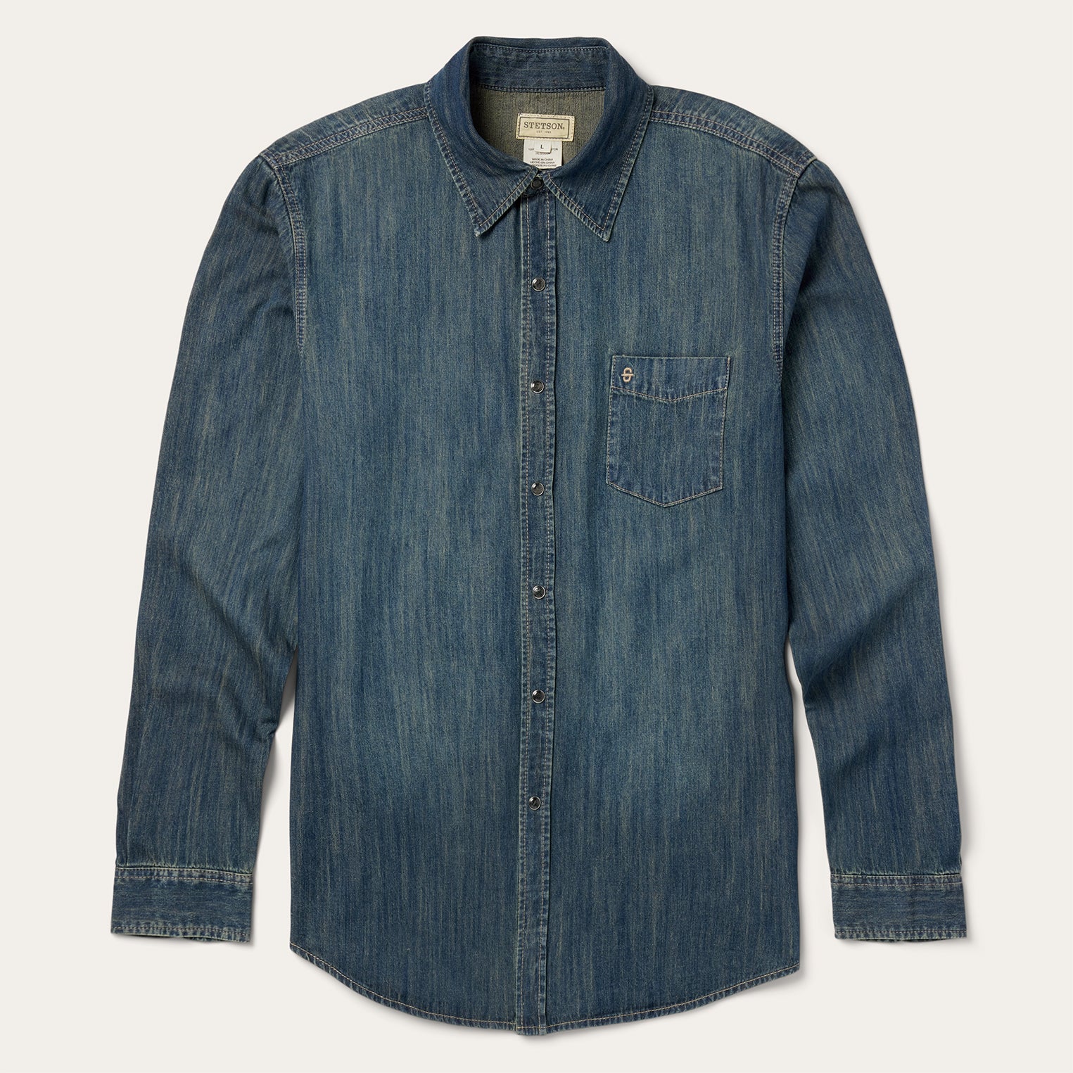 Men's Dark Denim Western Shirt