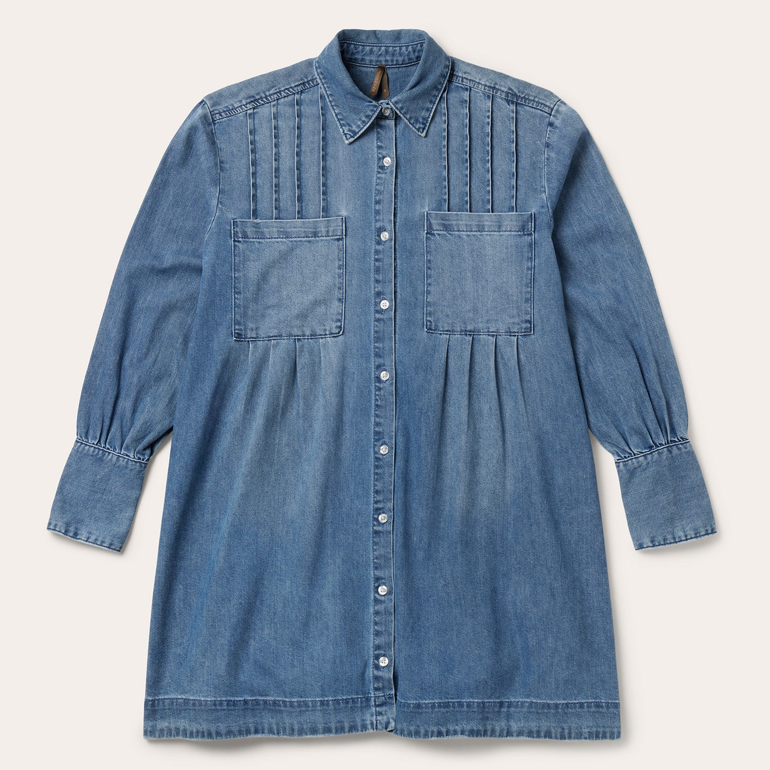 Stylish Denim Button-Up Shirt Dress