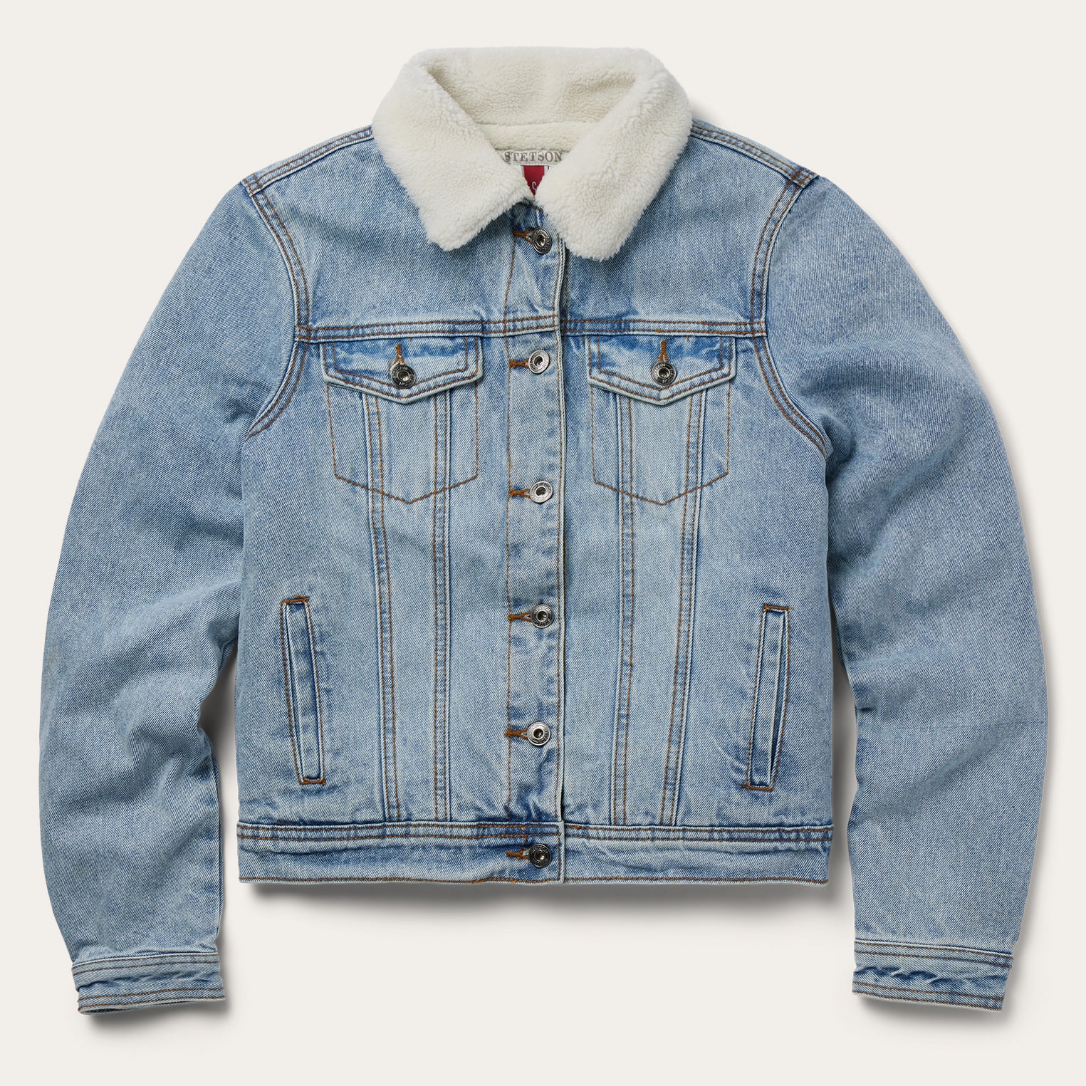 Sherpa-Lined Denim Jacket for Winter